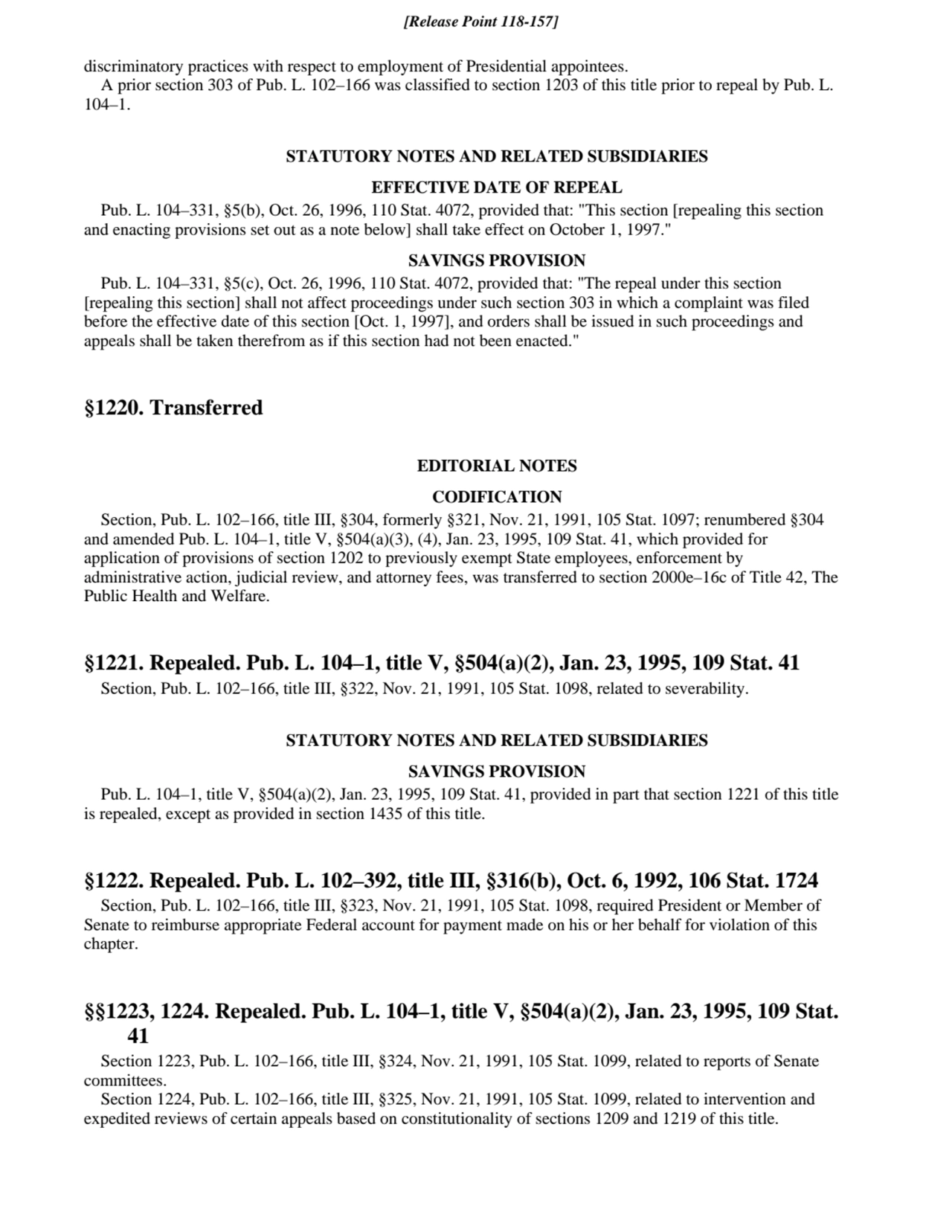 discriminatory practices with respect to employment of Presidential appointees.
A prior section 30…