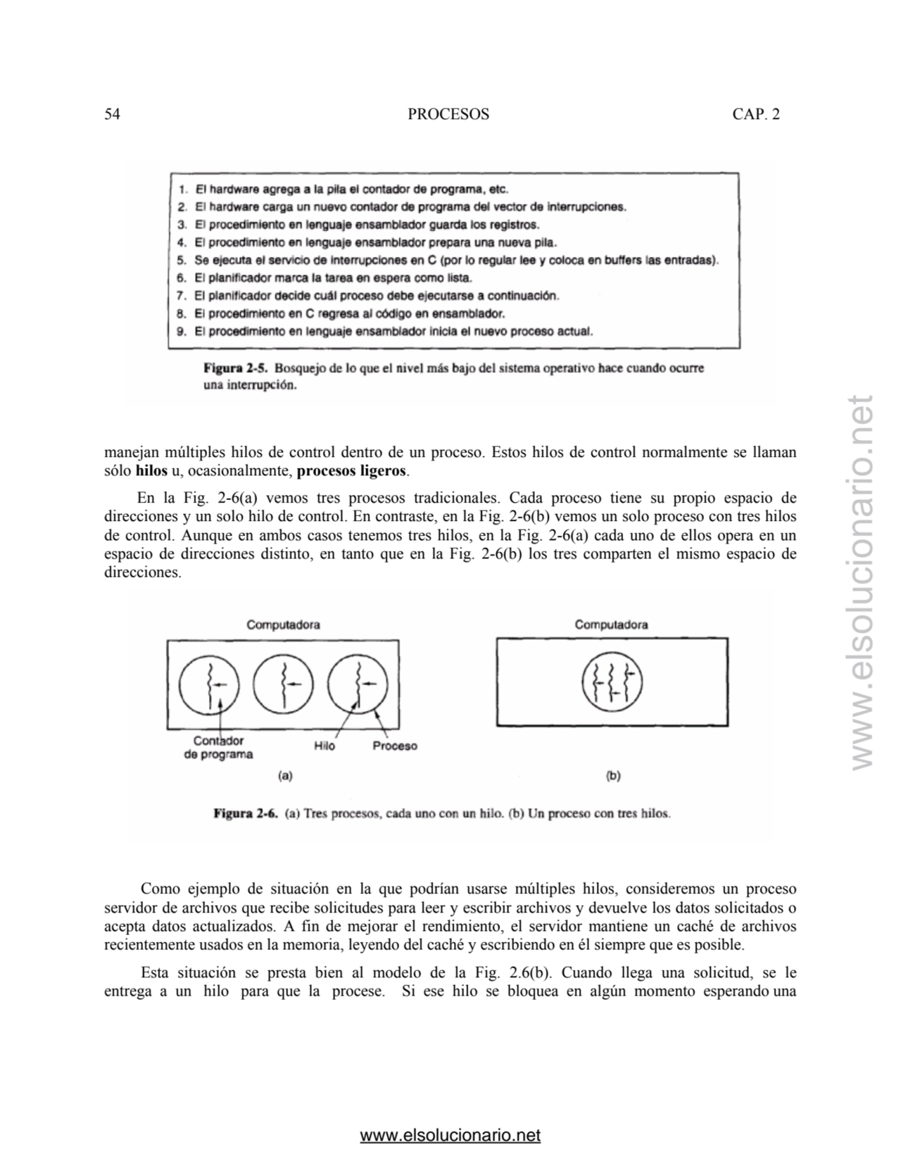 54 PROCESOS CAP. 2 
manejan múltiples hilos de control dentro de un proceso. Estos hilos de contro…