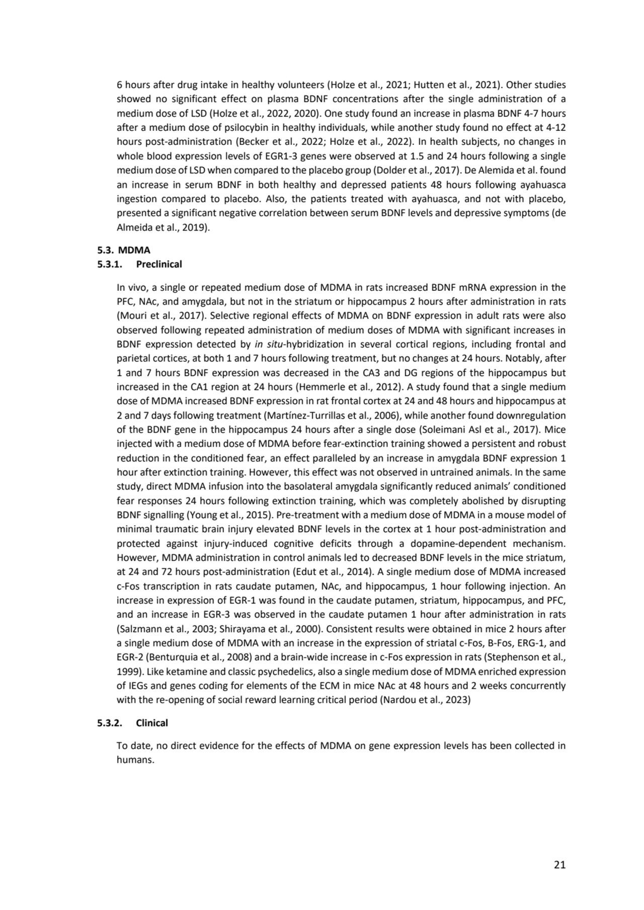 21
6 hours after drug intake in healthy volunteers (Holze et al., 2021; Hutten et al., 2021). Othe…