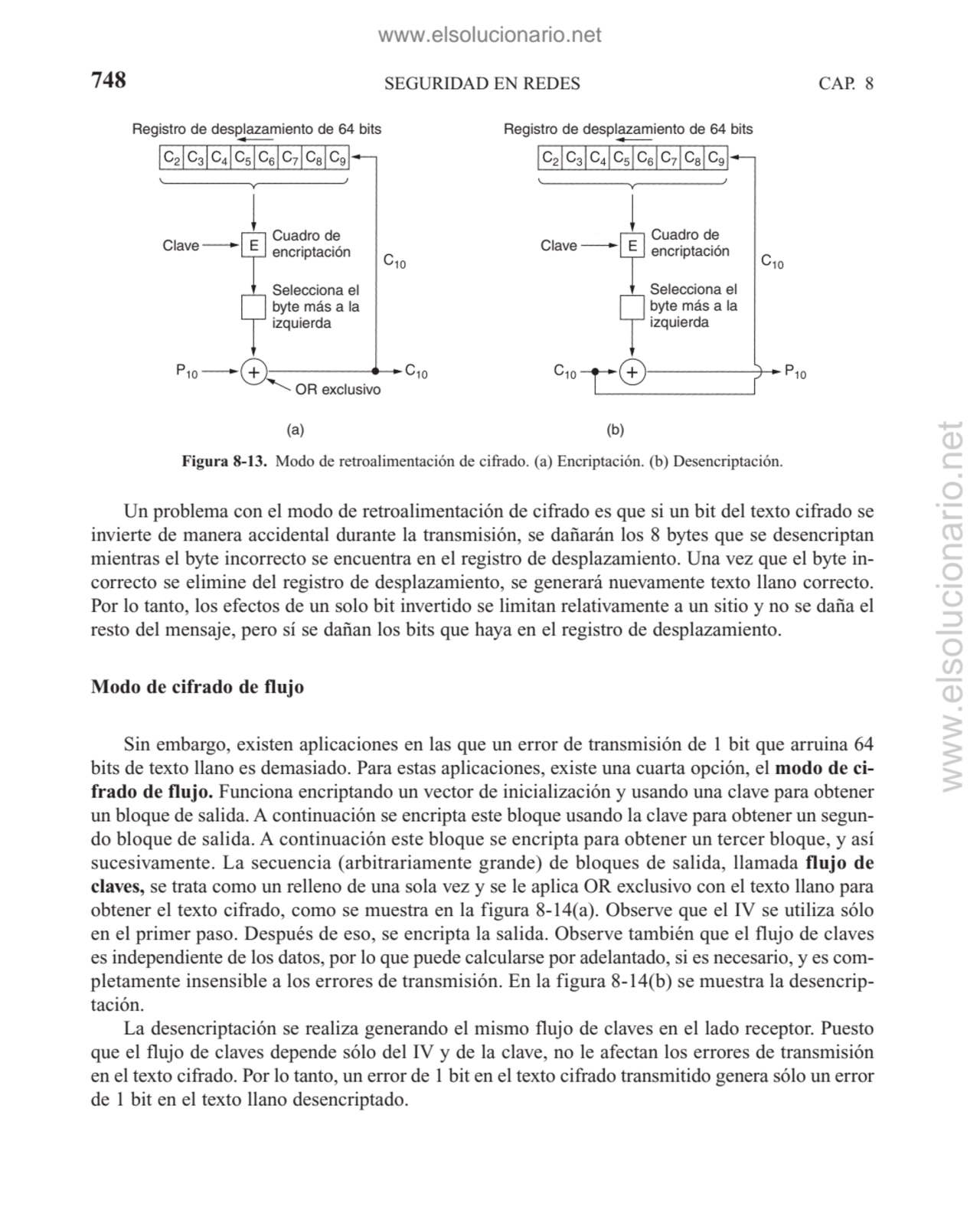 SEGURIDAD EN REDES
Un problema con el modo de retroalimentación de cifrado es que si un bit del te…