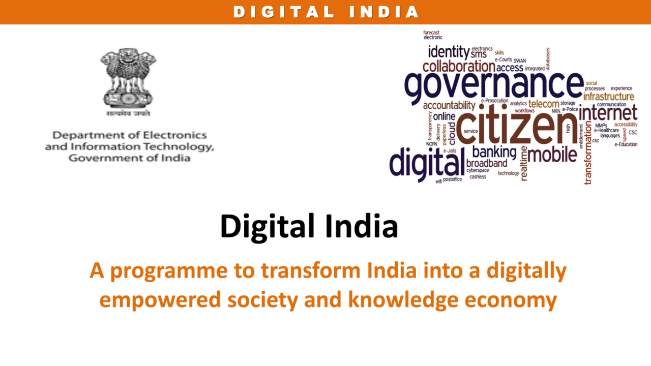 Digital India - Govt of India's flagship program for digital empowerment of Indian citizens