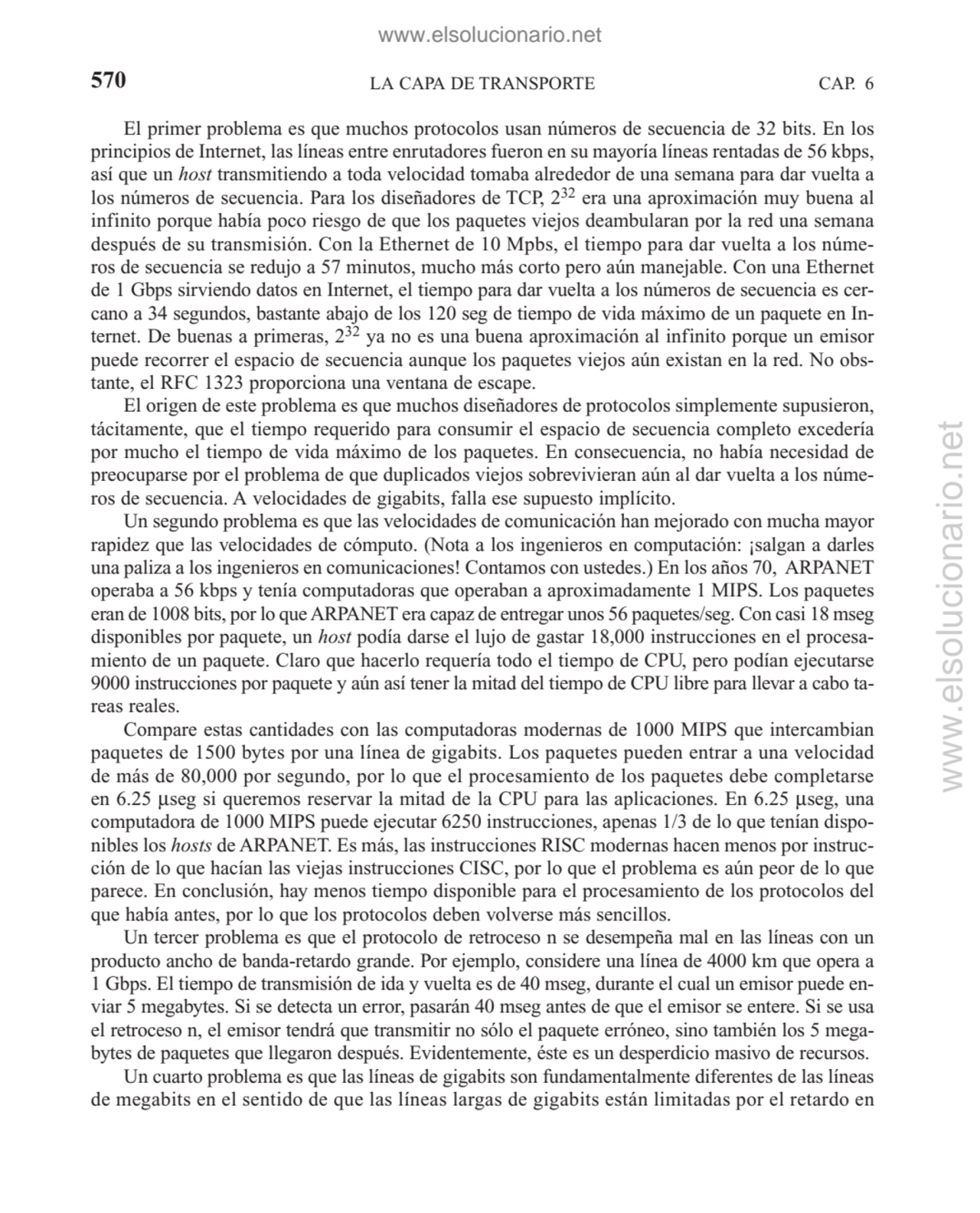 LA CAPA DE TRANSPORTE
El primer problema es que muchos protocolos usan números de secuencia de 32 …