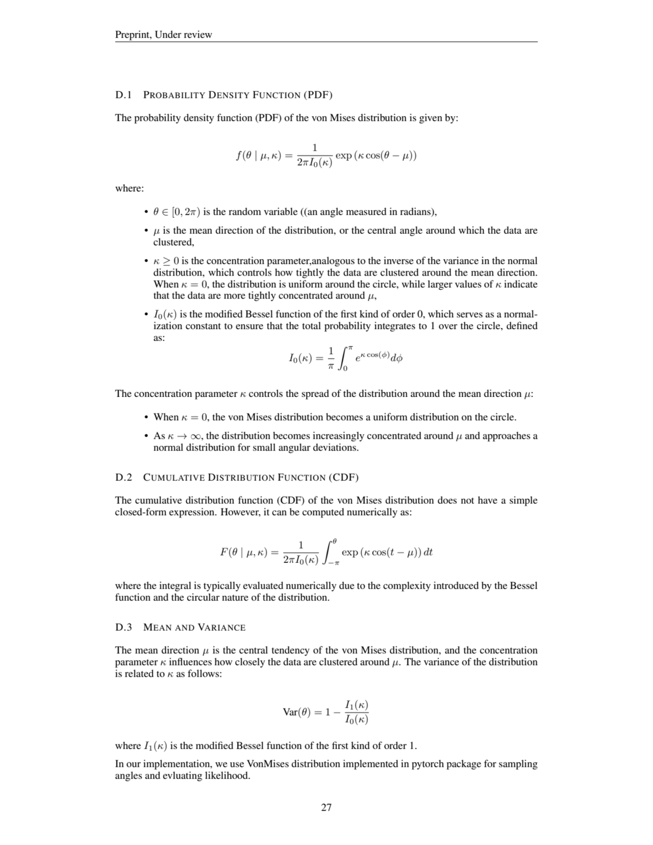 Preprint, Under review
D.1 PROBABILITY DENSITY FUNCTION (PDF)
The probability density function (P…