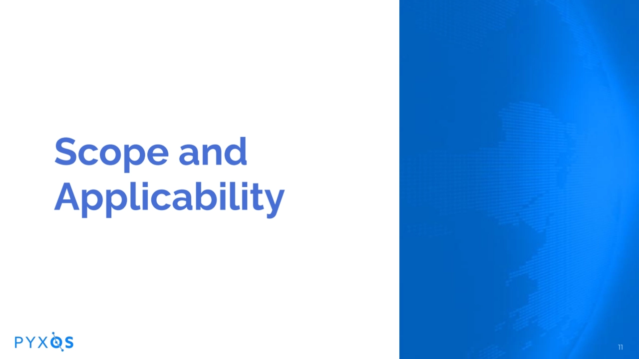Scope and
Applicability
11