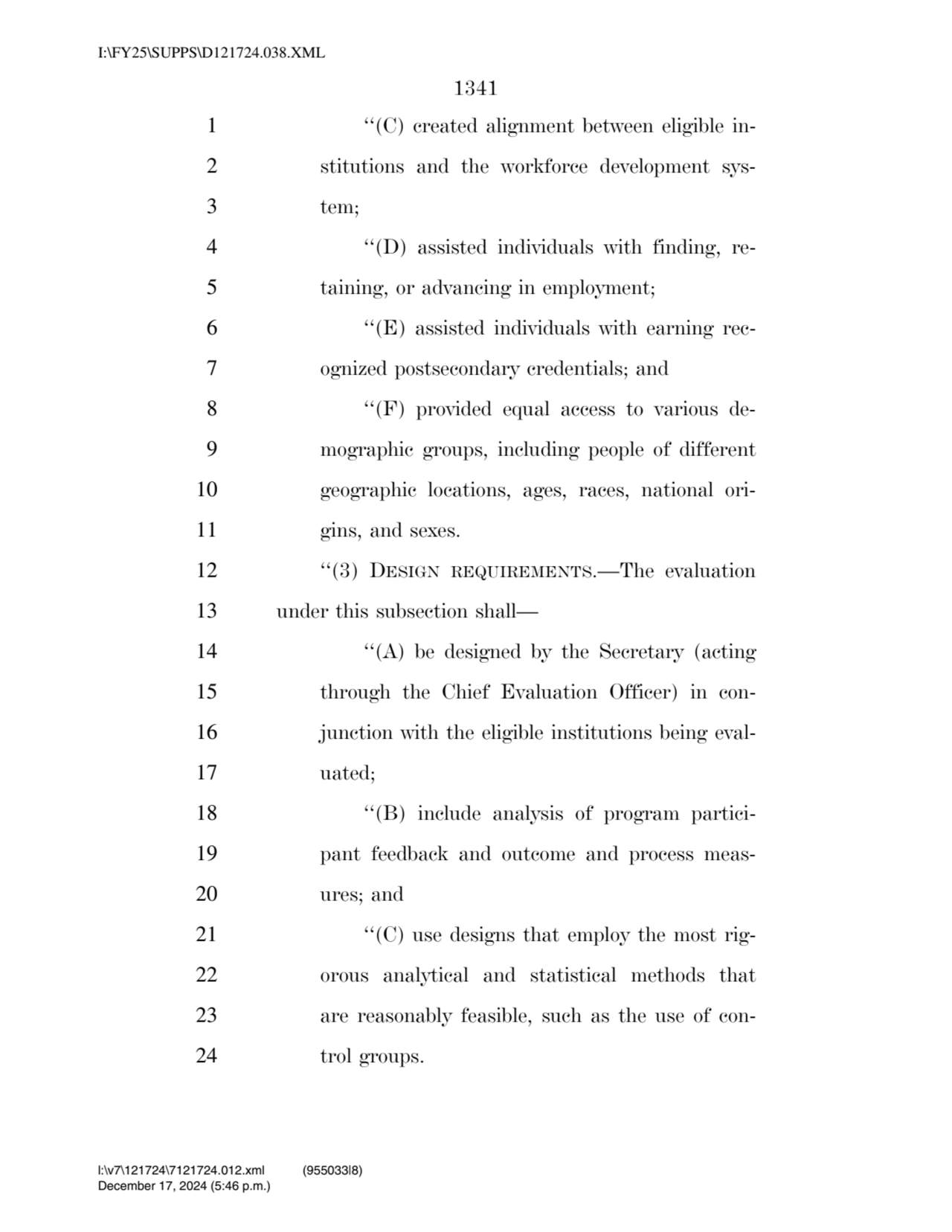 1341 
1 ‘‘(C) created alignment between eligible in2 stitutions and the workforce development sys…