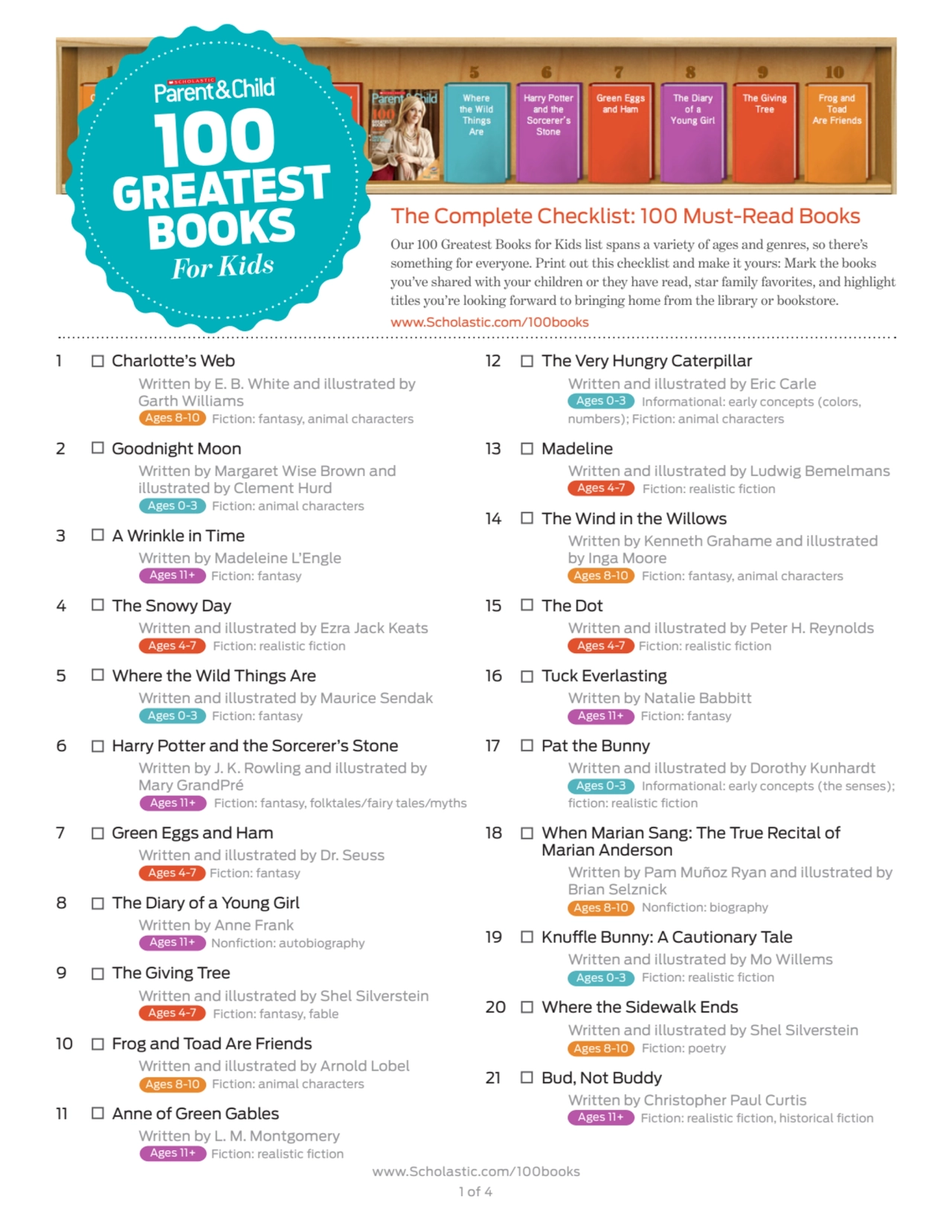 100 Must-Read Books for Kids