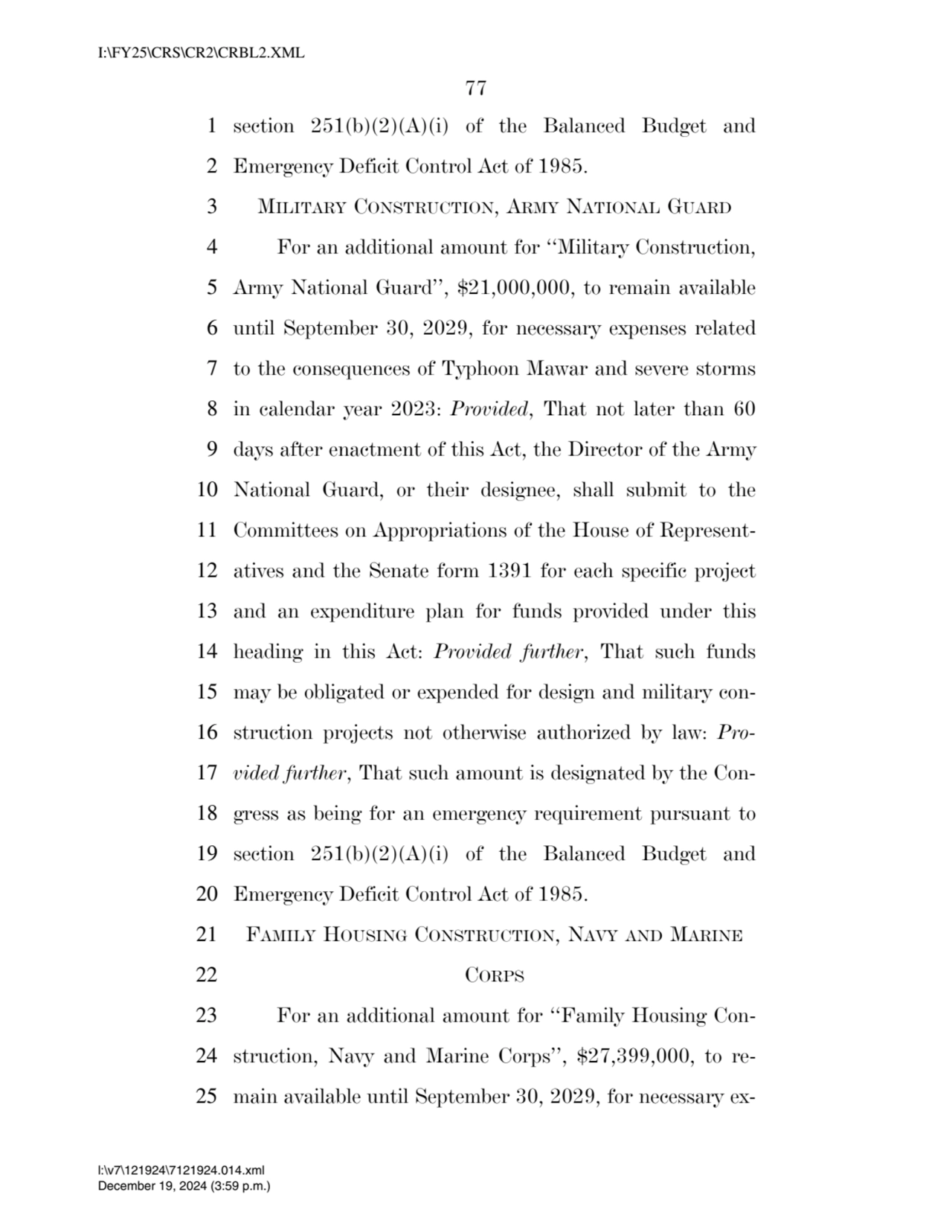 77 
1 section 251(b)(2)(A)(i) of the Balanced Budget and 
2 Emergency Deficit Control Act of 1985…