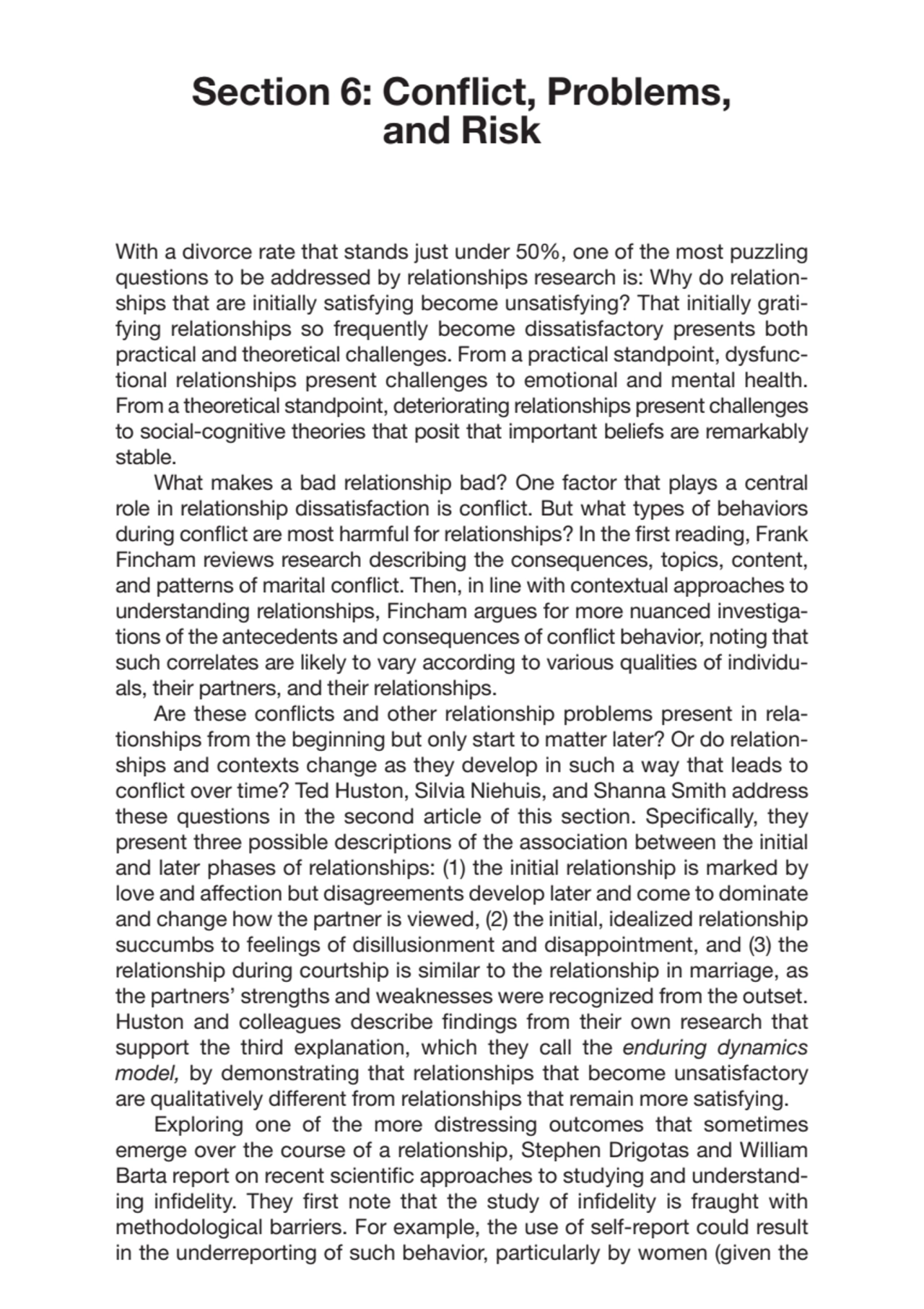 Section 6: Conflict, Problems, 
and Risk
With a divorce rate that stands just under 50%, one of t…