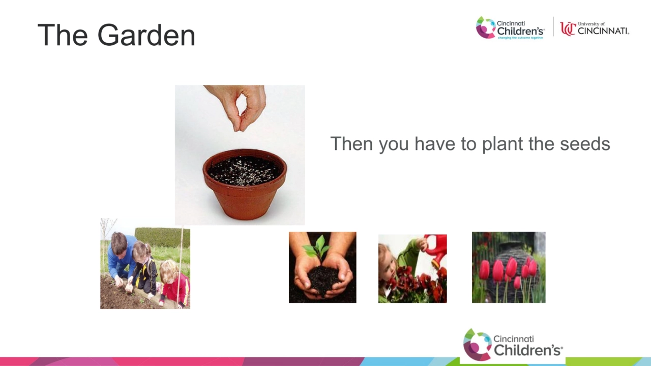 Then you have to plant the seeds 
The Garden