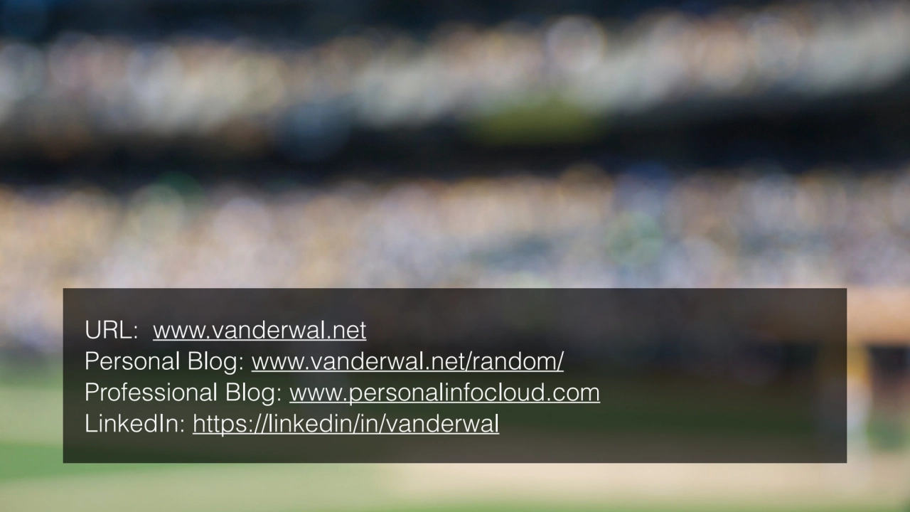 URL: www.vanderwal.net
Personal Blog: www.vanderwal.net/random/
Professional Blog: www.personalin…