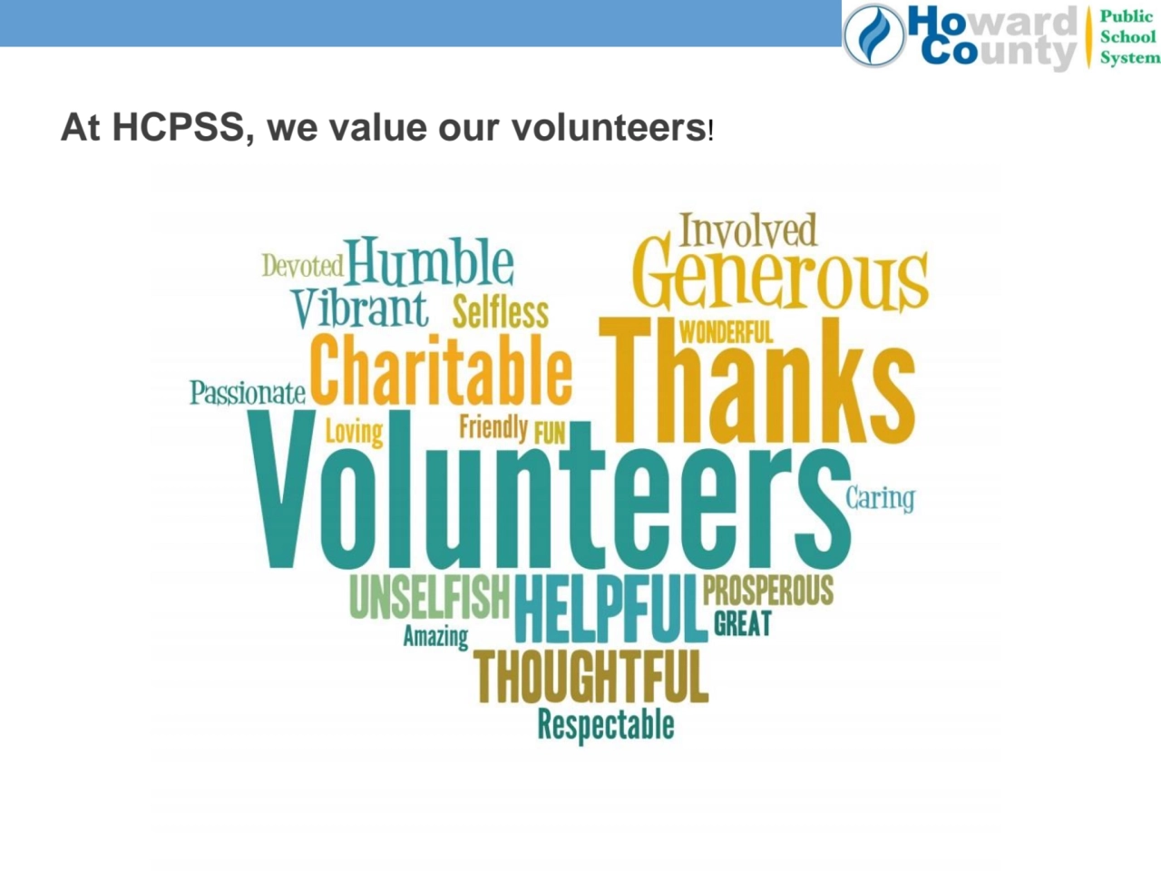 At HCPSS, we value our volunteers!