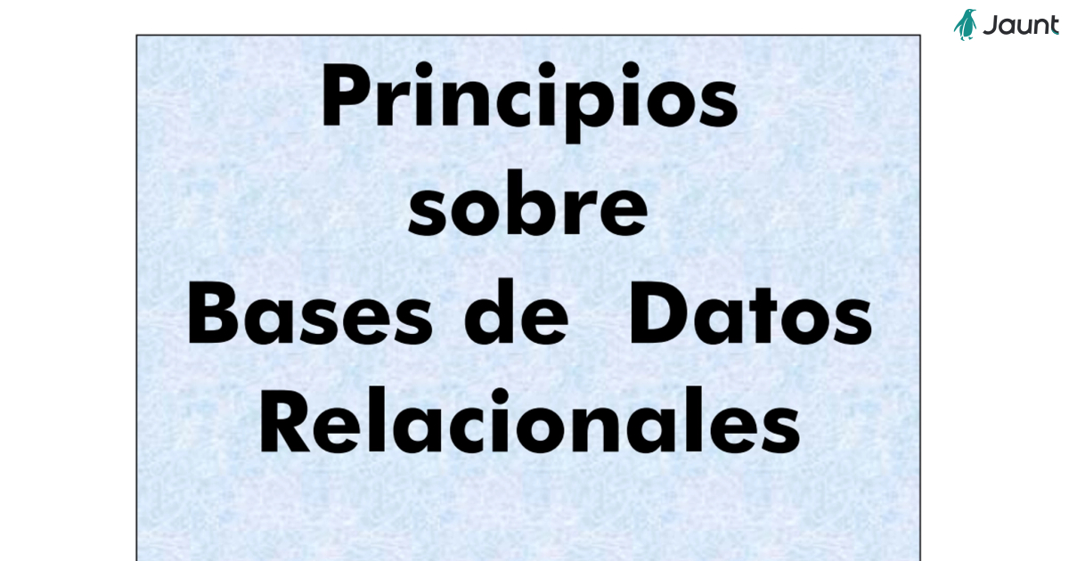 Principles of Relational Databases