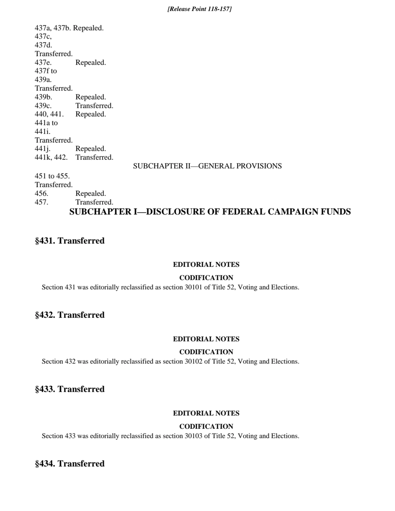 457. Transferred.
456. Repealed.
451 to 455.
Transferred.
441k, 442. Transferred.
441j. Repeal…