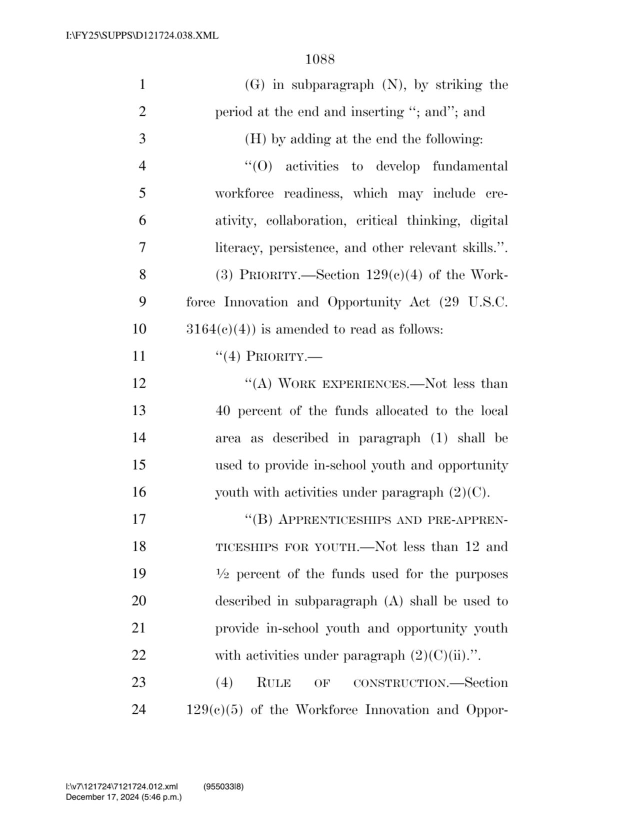 1088 
1 (G) in subparagraph (N), by striking the 
2 period at the end and inserting ‘‘; and’’; an…