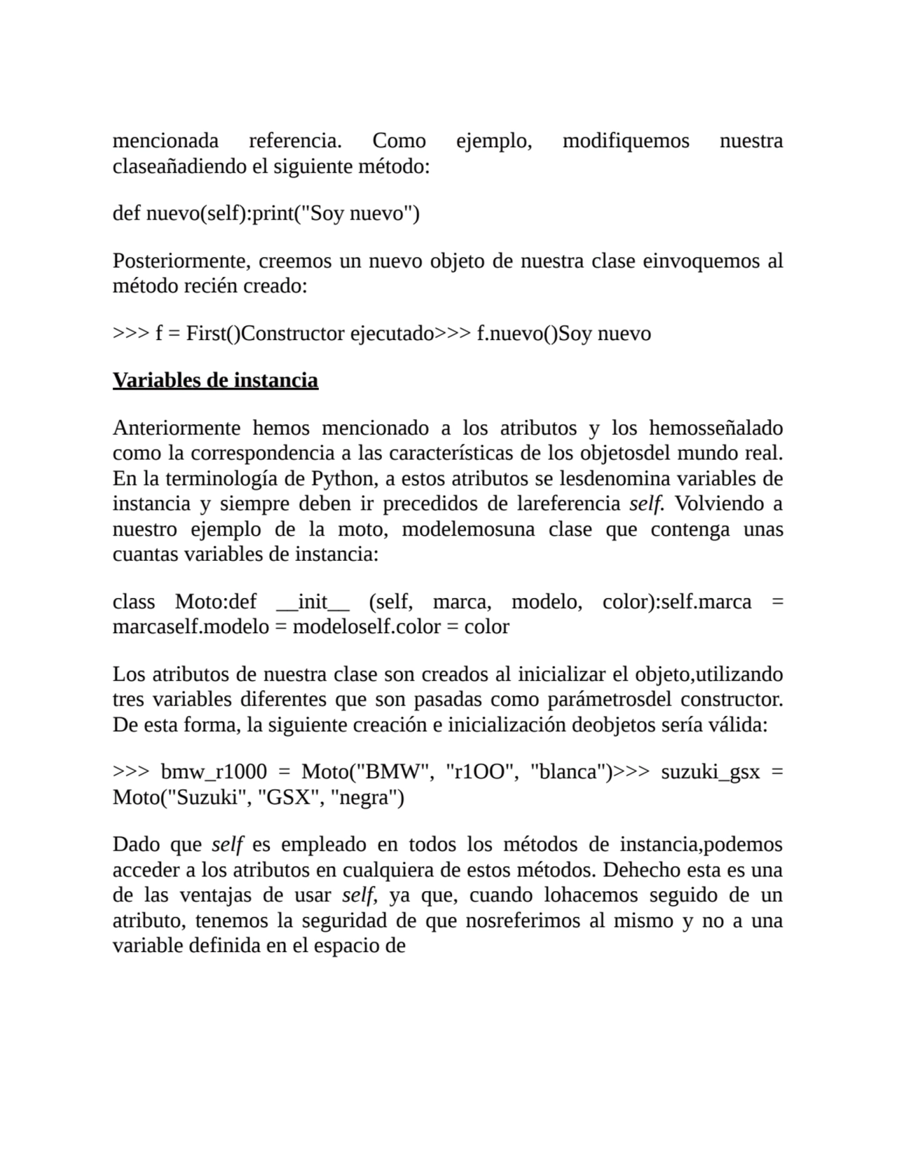 mencionada referencia. Como ejemplo, modifiquemos nuestra
claseañadiendo el siguiente método:
def…