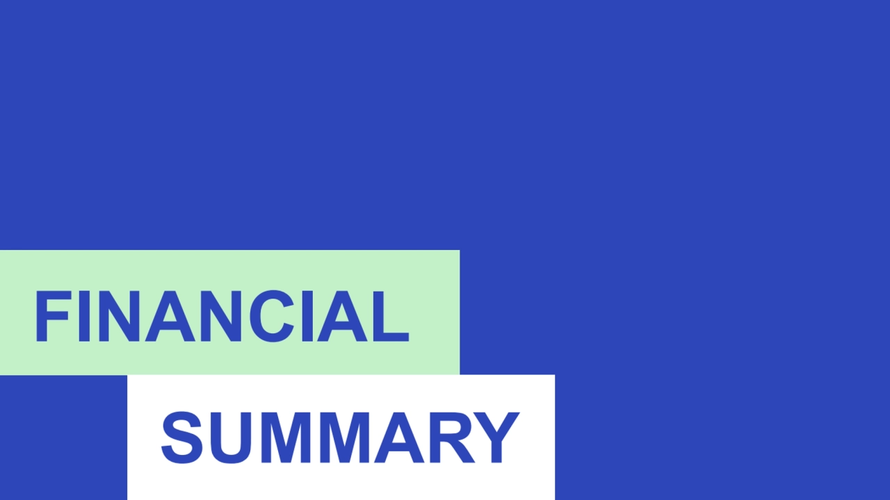 FINANCIAL
SUMMARY