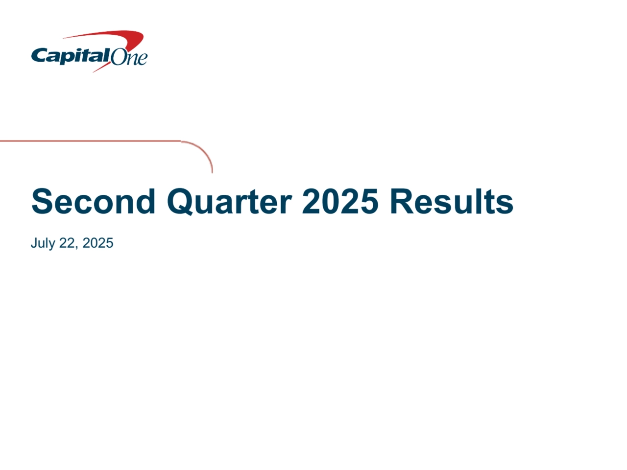 Second Quarter 2025 Results
July 22, 2025