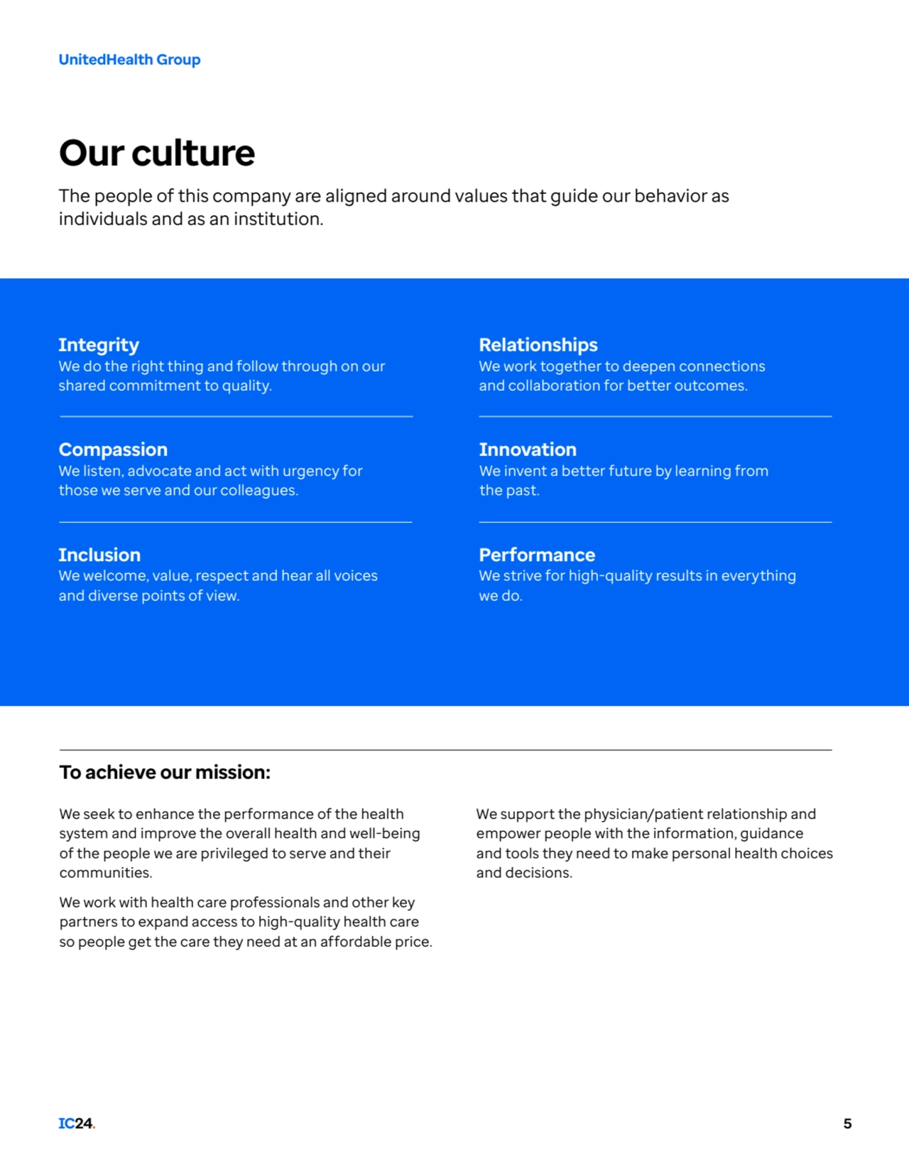 UnitedHealth Group
Our culture
The people of this company are aligned around values that guide ou…