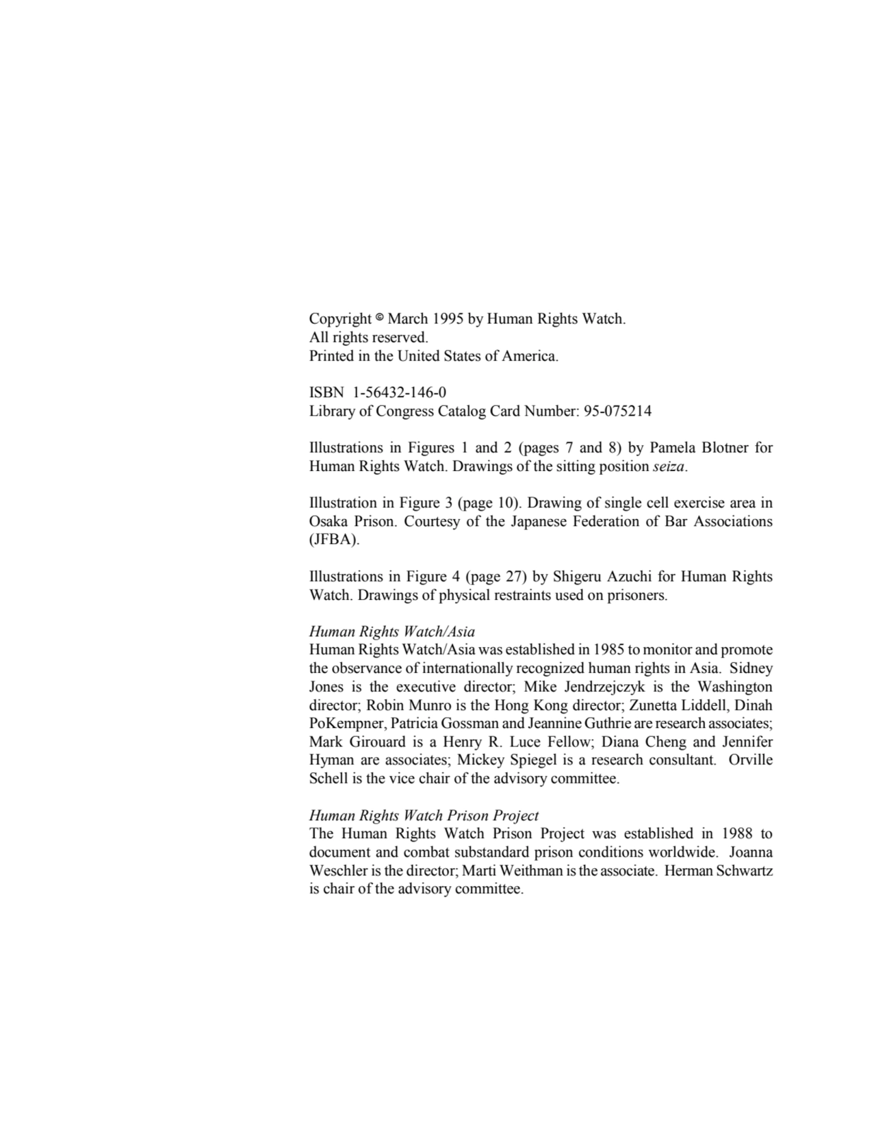 Copyright 8 March 1995 by Human Rights Watch. 
All rights reserved. 
Printed in the United States…