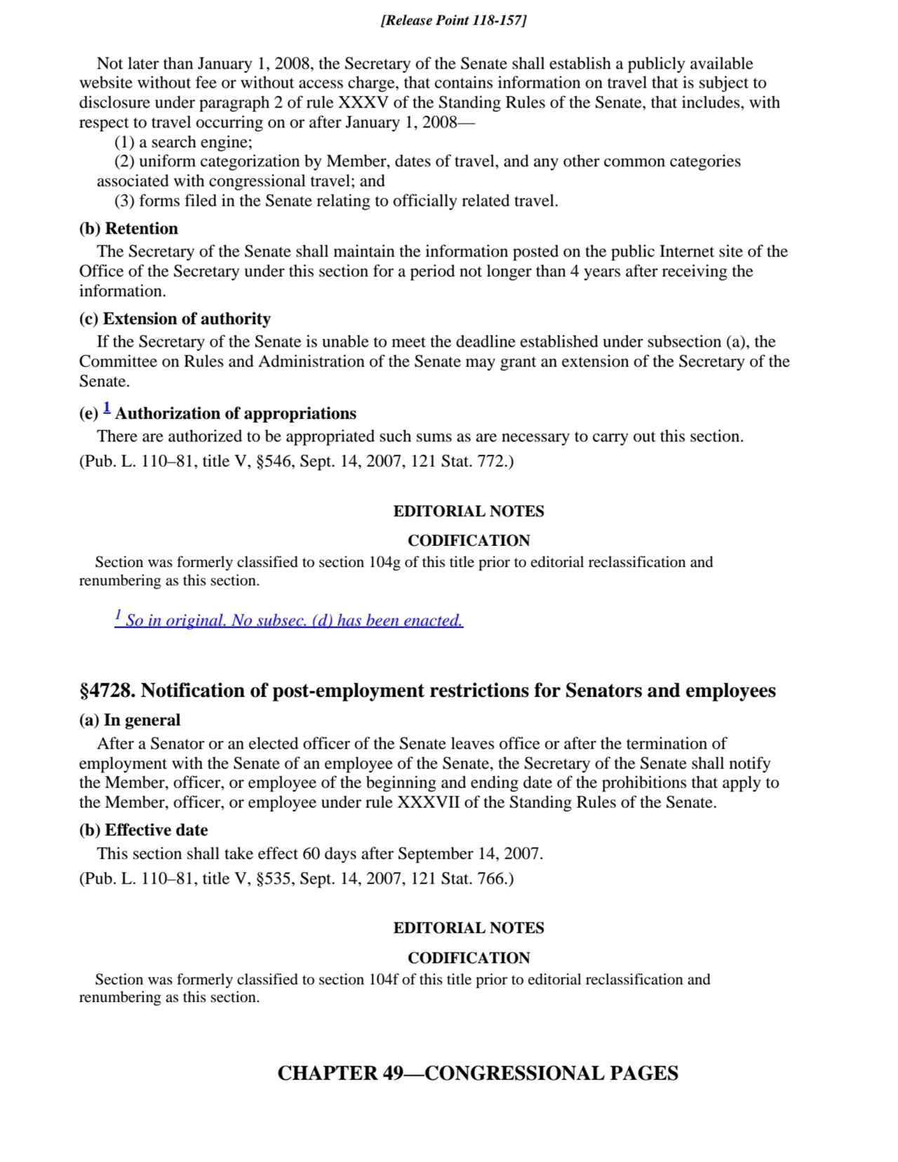 Not later than January 1, 2008, the Secretary of the Senate shall establish a publicly available
w…