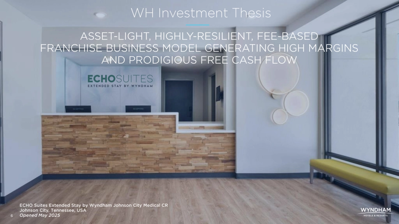 Investor Presentation - Wyndham Hotels Q2 2025 - Page 6