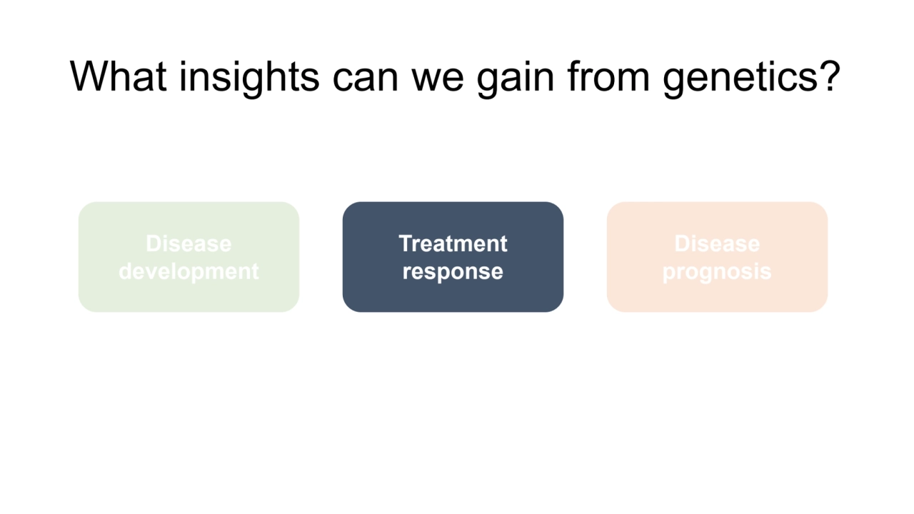 What insights can we gain from genetics?
Disease 
development
Disease 
prognosis
Treatment 
r…