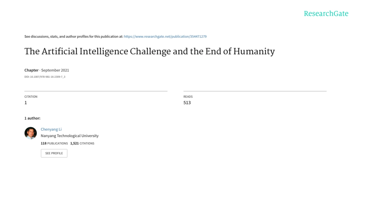 The Artificial Intelligence Challenge And The End Of The World