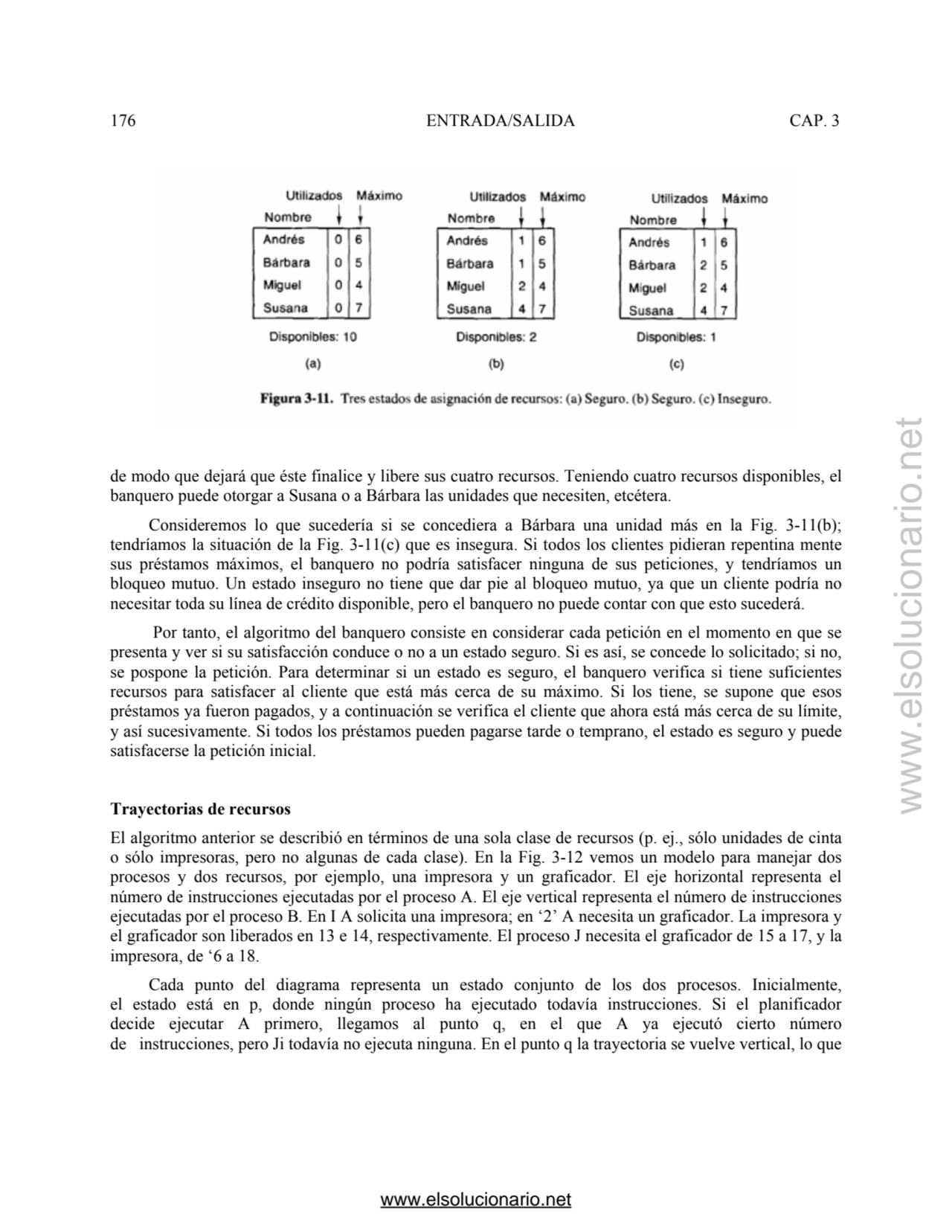 176 ENTRADA/SALIDA CAP. 3 
de modo que dejará que éste finalice y libere sus cuatro recursos. Teni…