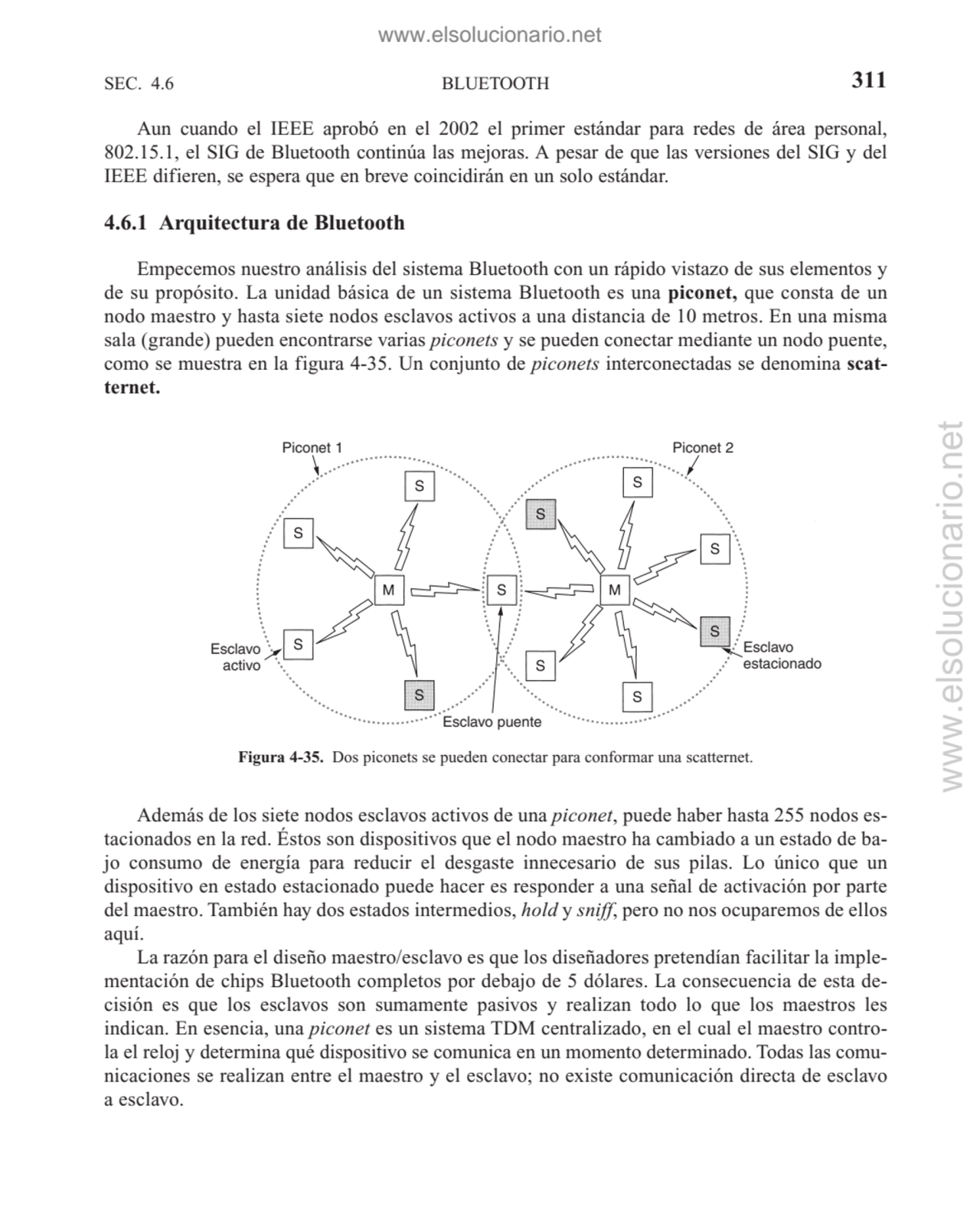 BLUETOOTH
Además de los siete nodos esclavos activos de una piconet, puede haber hasta 255 nodos e…