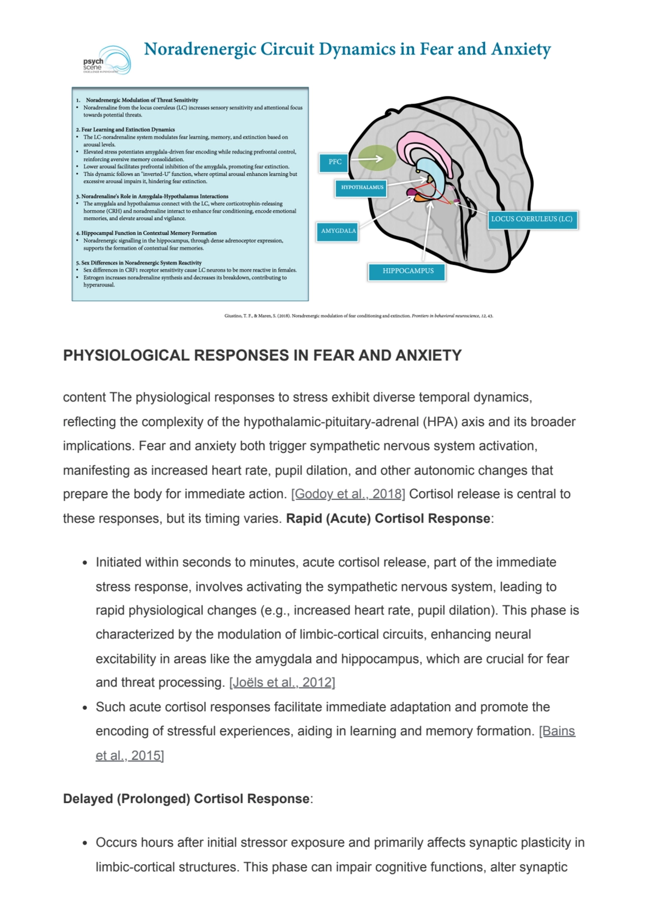 PHYSIOLOGICAL RESPONSES IN FEAR AND ANXIETY
content The physiological responses to stress exhibit …