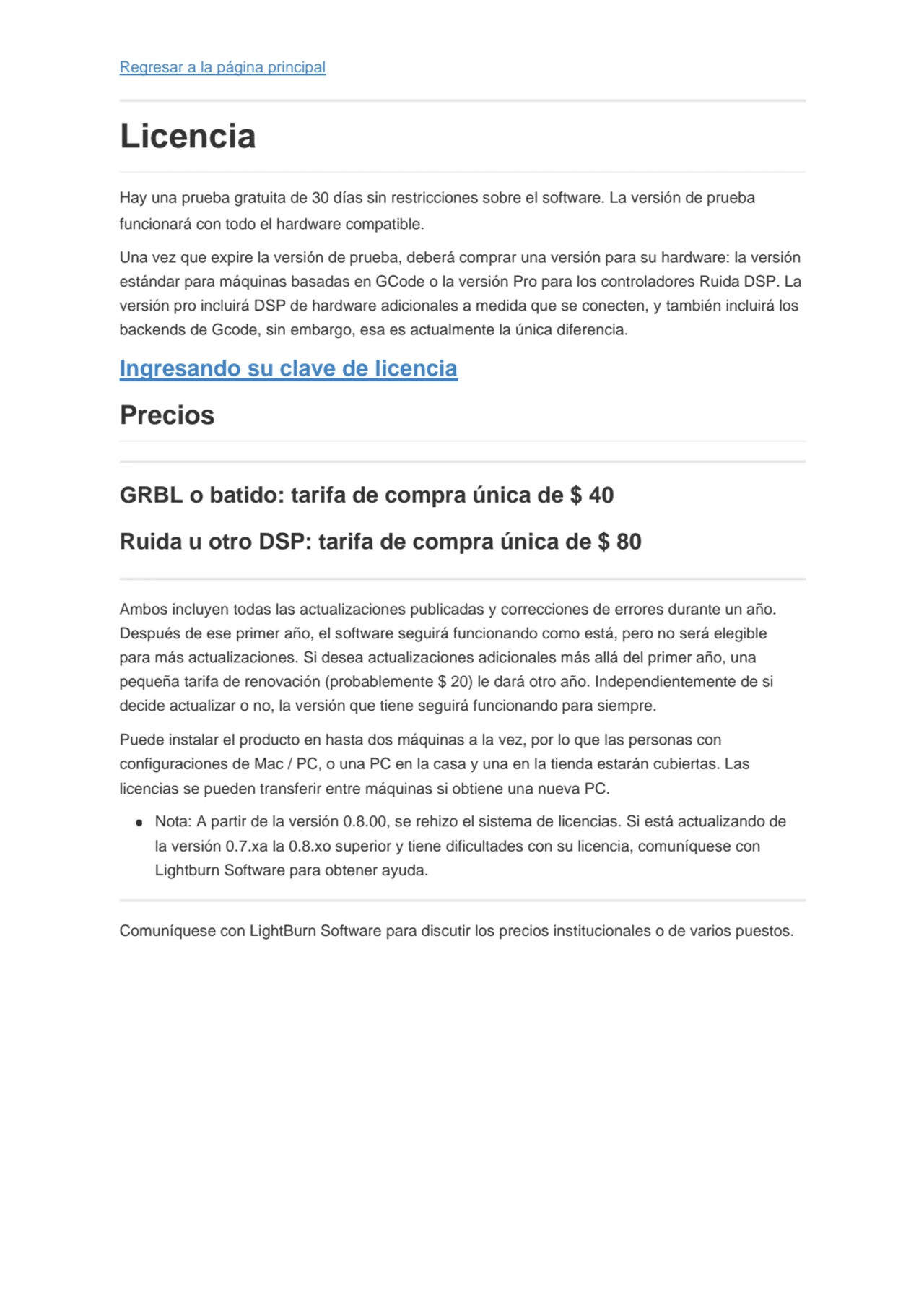 Regresar a la página principal
Licencia
Hay una prueba gratuita de 30 días sin restricciones sobr…