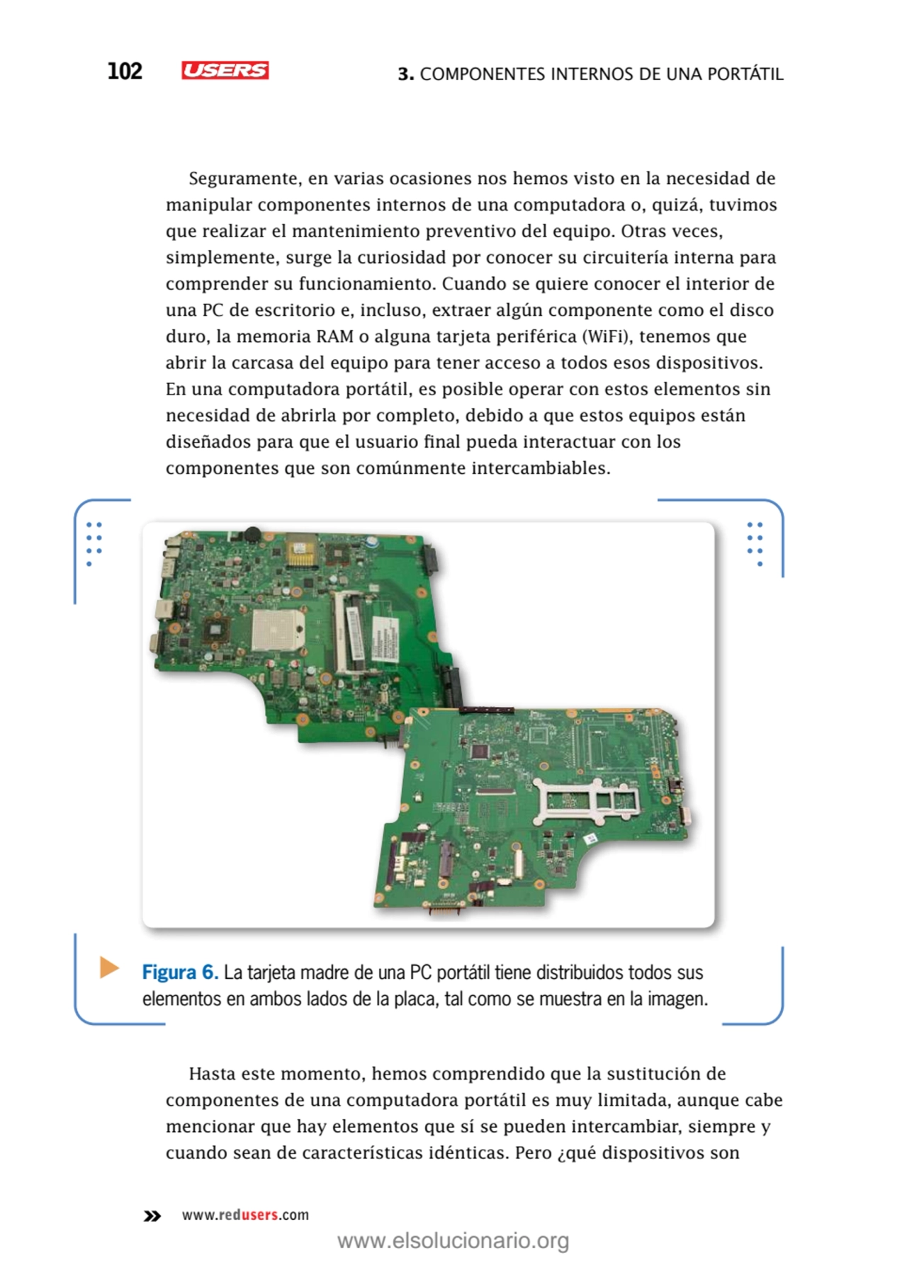 102 3. Componentes internos de una portátil 
www.redusers.com
Seguramente, en varias ocasiones no…