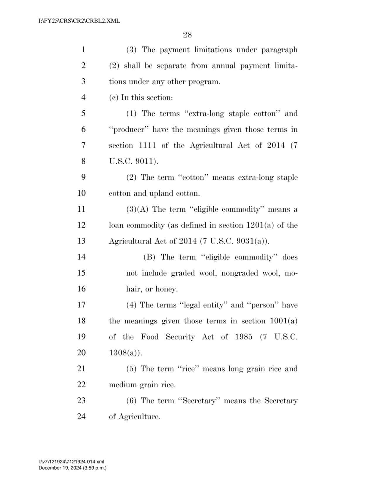 28 
1 (3) The payment limitations under paragraph 
2 (2) shall be separate from annual payment li…