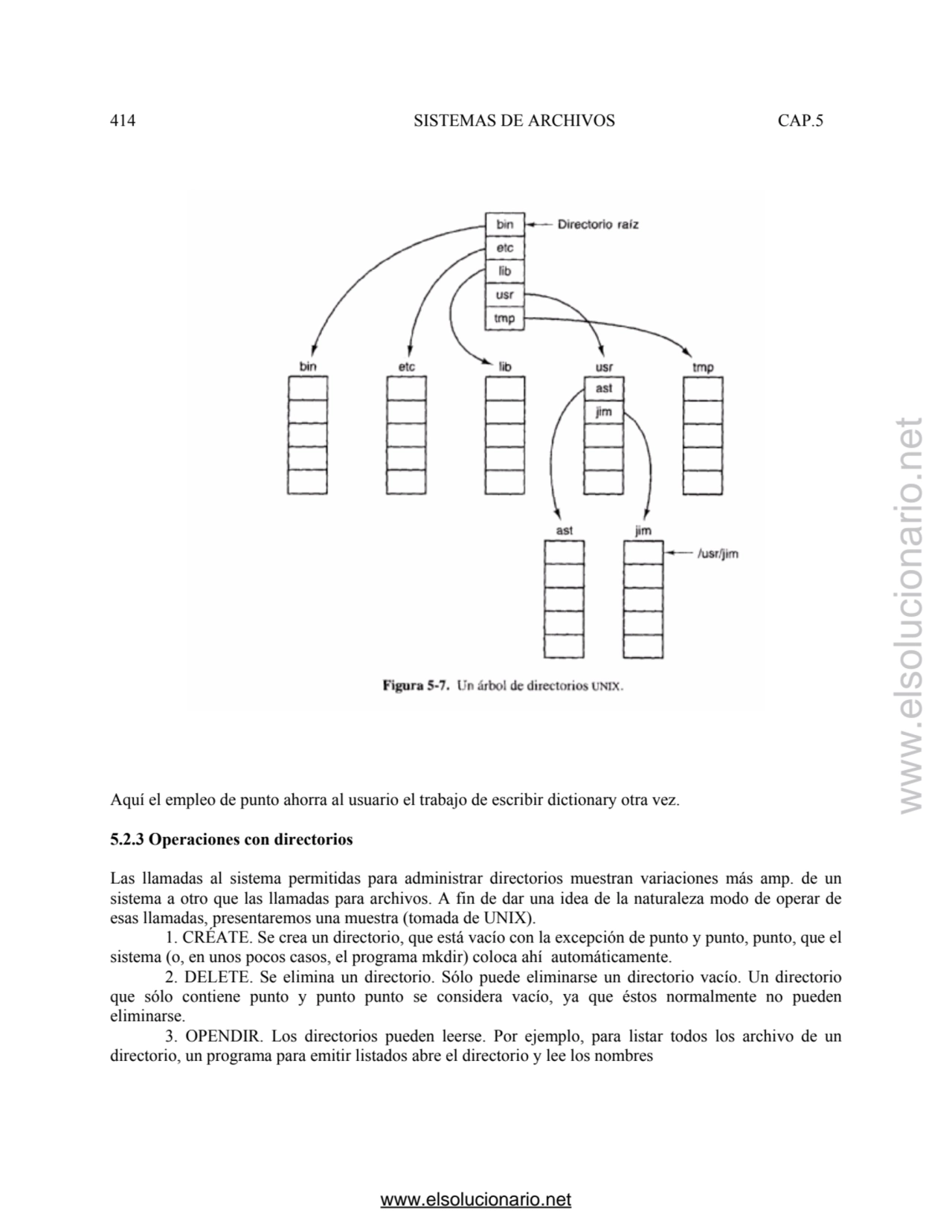 414 SISTEMAS DE ARCHIVOS CAP.5 
Aquí el empleo de punto ahorra al usuario el trabajo de escribir d…