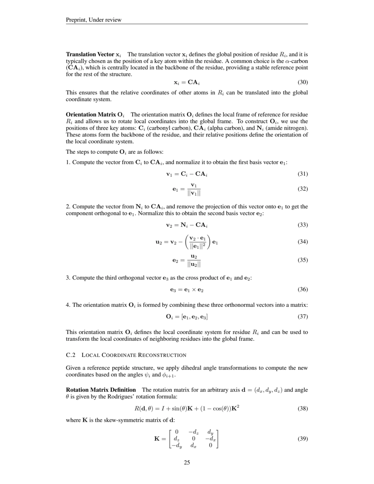 Preprint, Under review
Translation Vector xi The translation vector xi defines the global position…