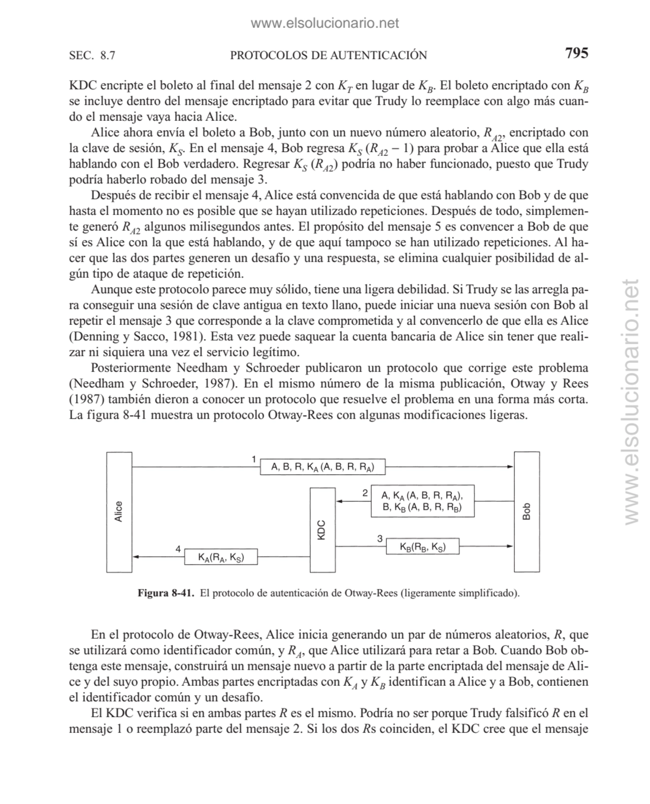 PROTOCOLOS DE AUTENTICACIÓN
KDC encripte el boleto al final del mensaje 2 con KT en lugar de KB. E…