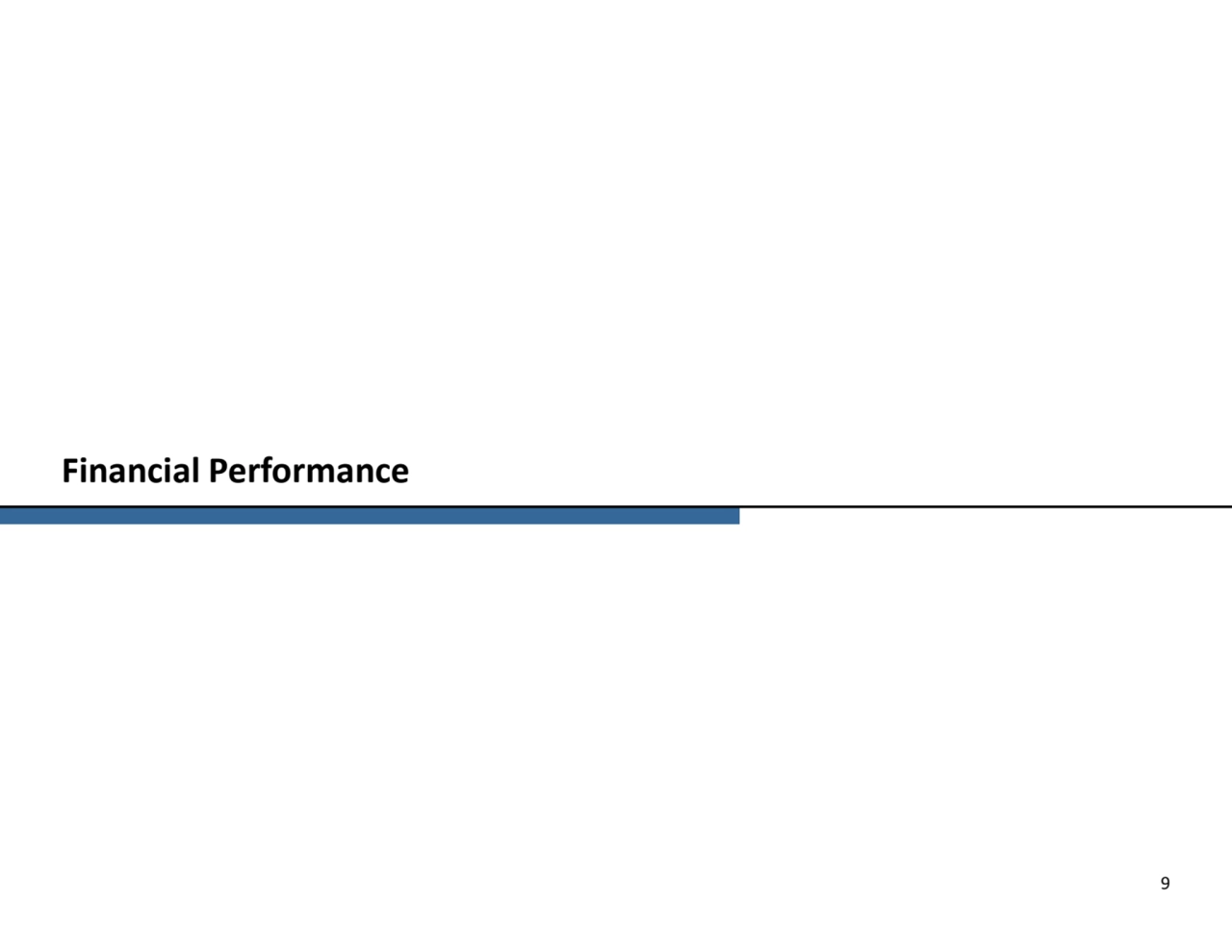 Financial Performance
9
