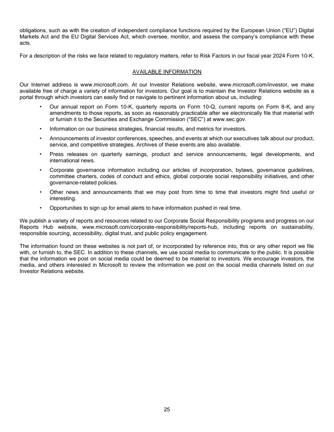 25
obligations, such as with the creation of independent compliance functions required by the Euro…