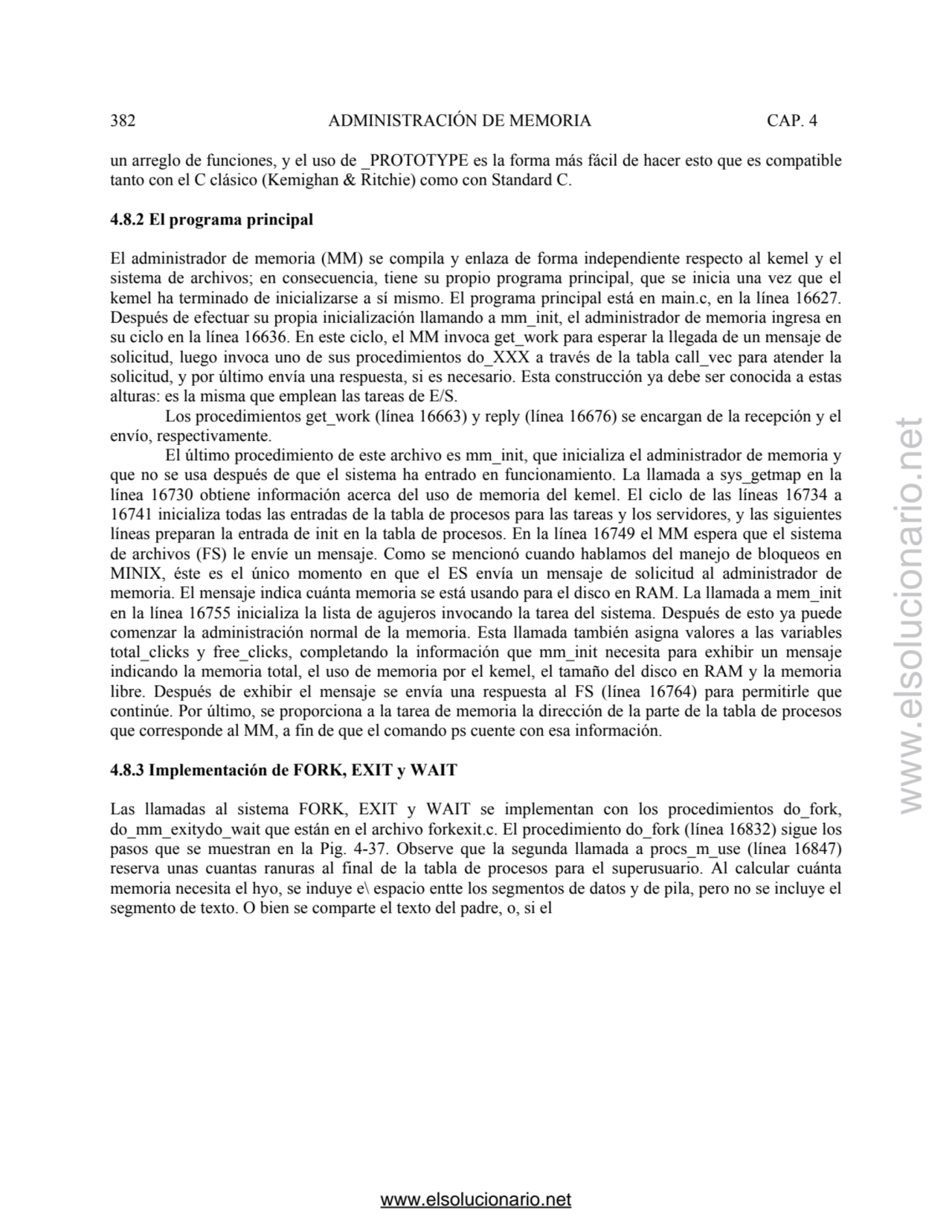 382 ADMINISTRACIÓN DE MEMORIA CAP. 4 
un arreglo de funciones, y el uso de _PROTOTYPE es la forma …