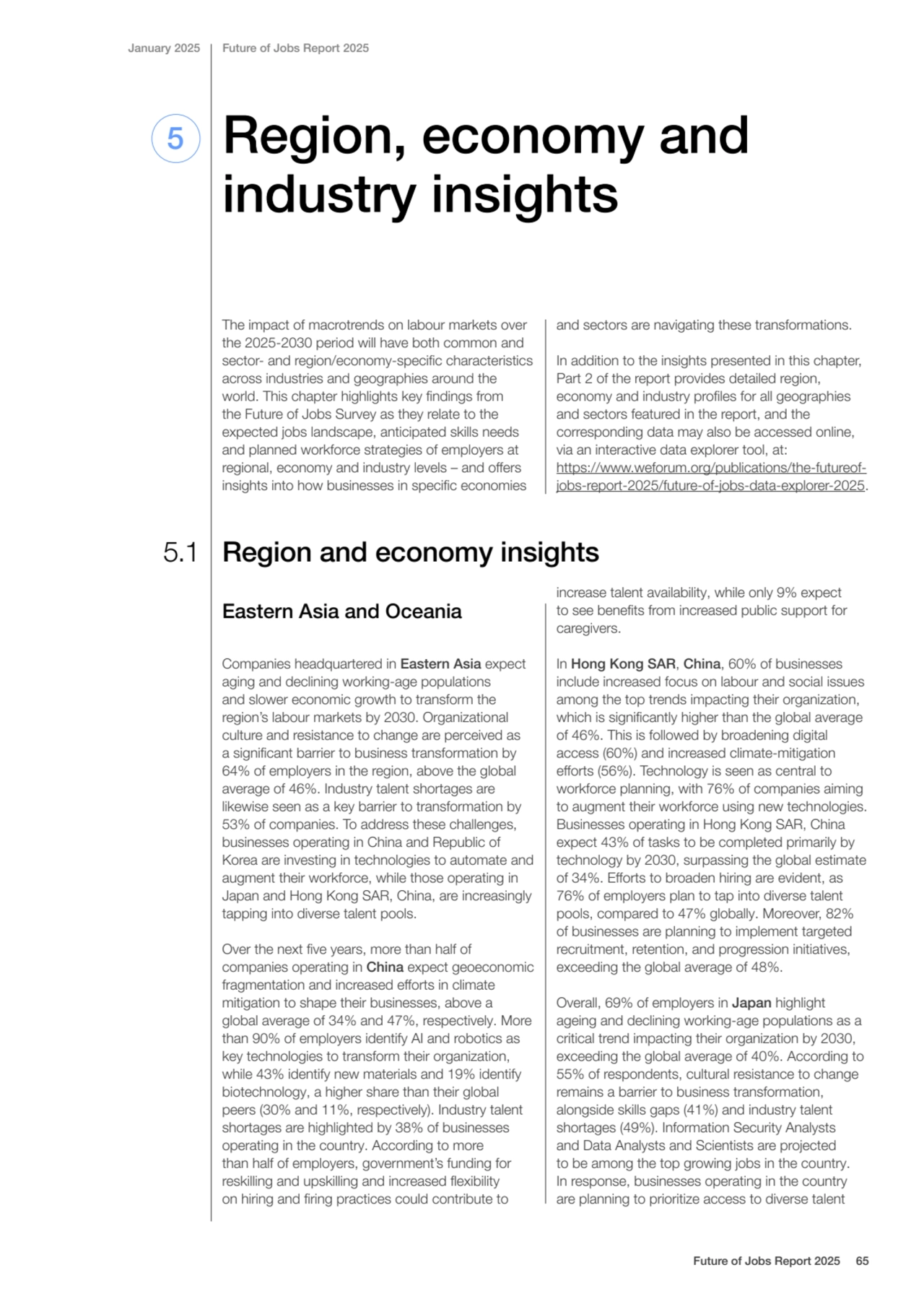 Region, economy and 
industry insights
The impact of macrotrends on labour markets over 
the 202…