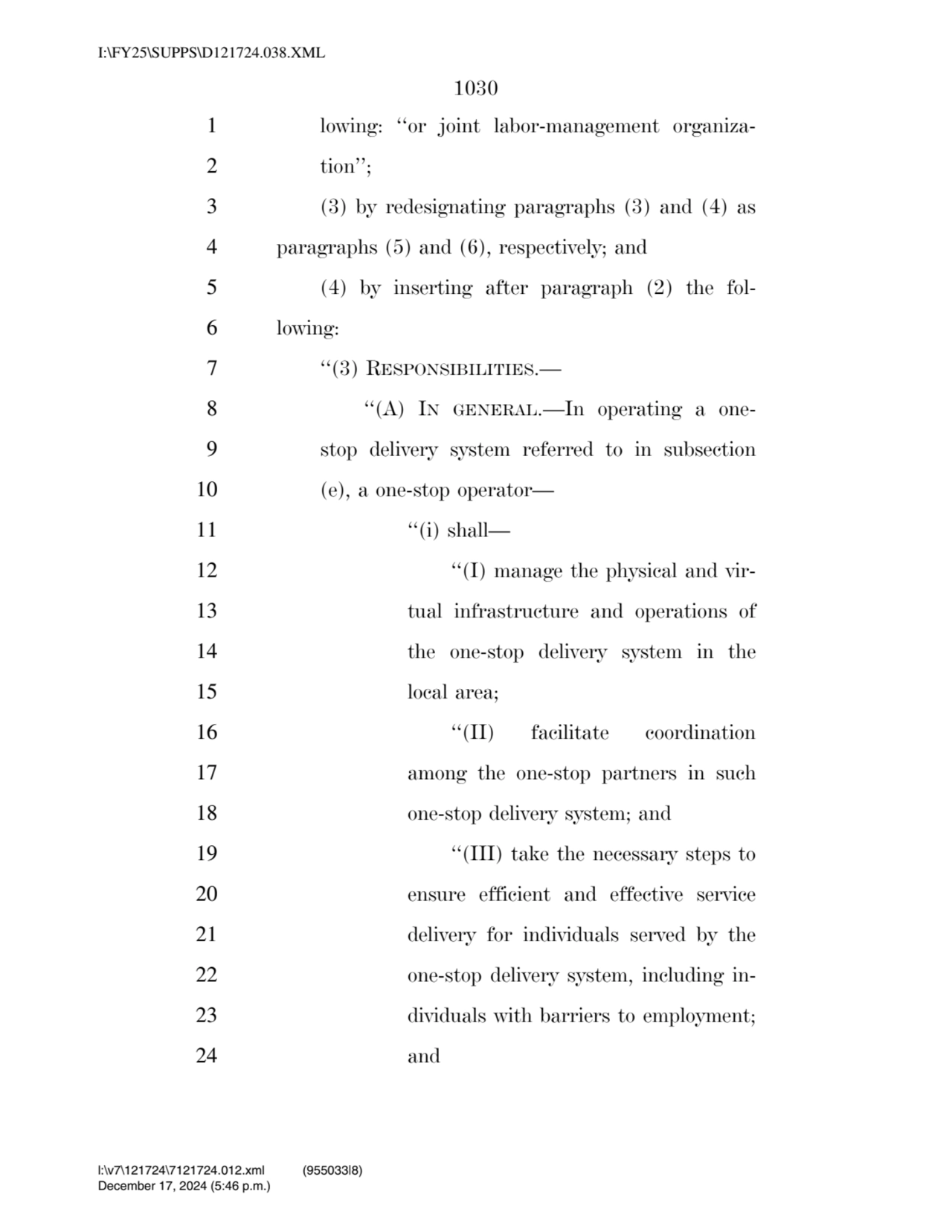 1030 
1 lowing: ‘‘or joint labor-management organiza2 tion’’; 
3 (3) by redesignating paragraphs…