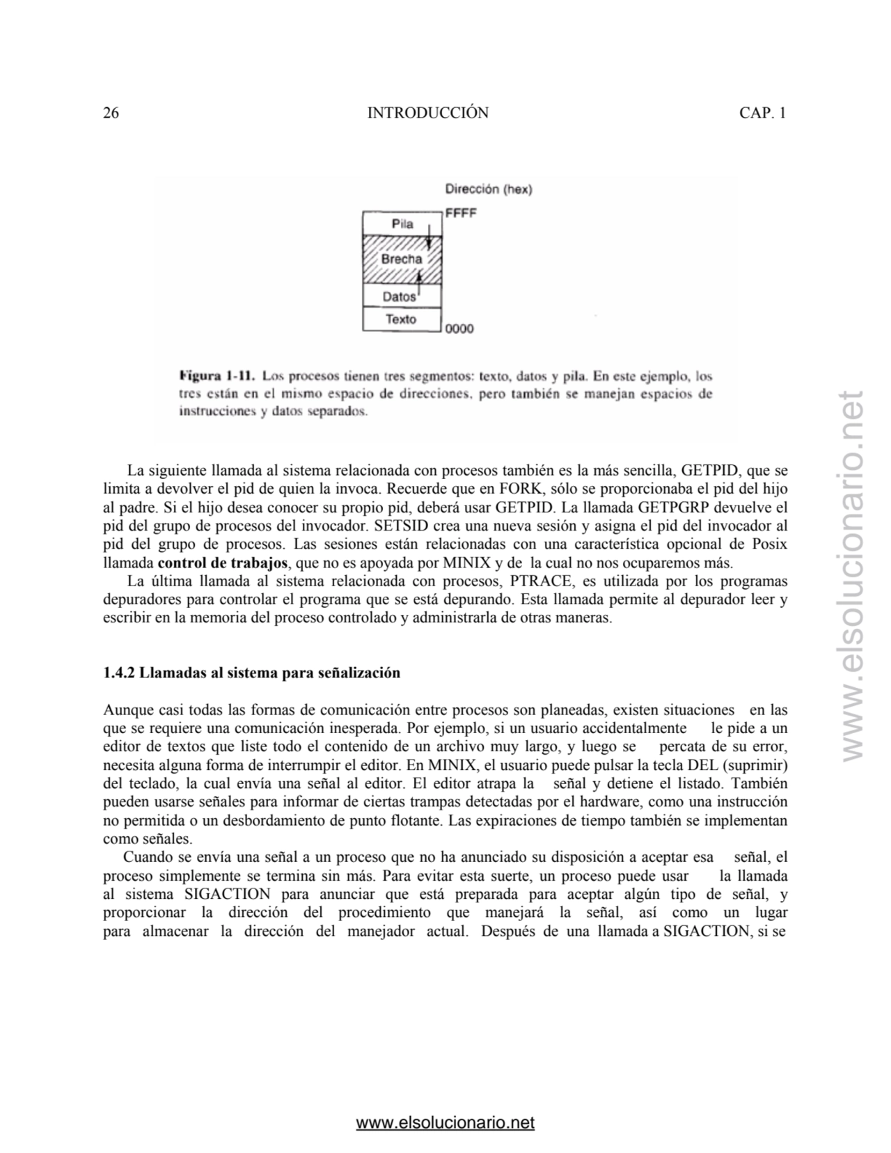 26 INTRODUCCIÓN CAP. 1 
 La siguiente llamada al sistema relacionada con procesos también es la má…