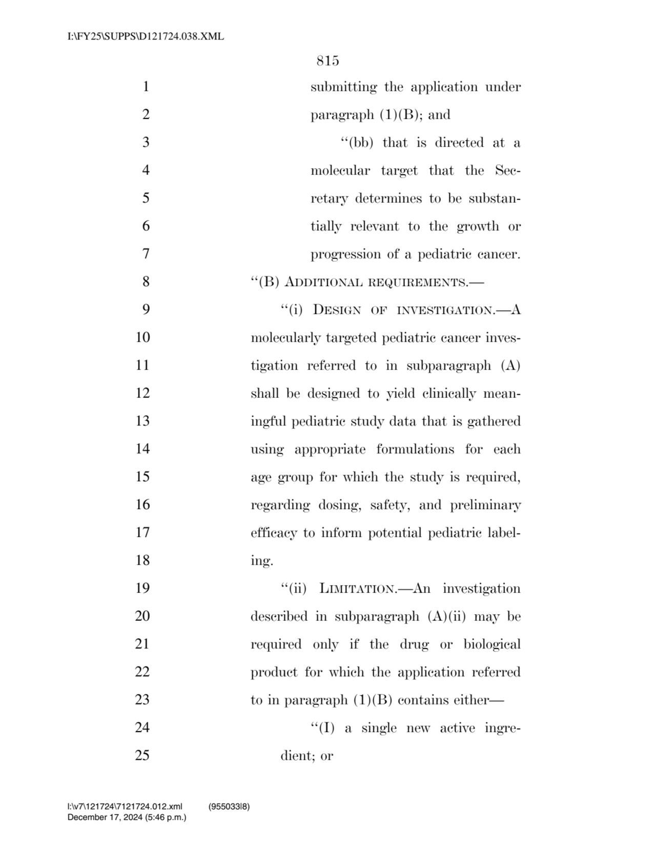 815 
1 submitting the application under 
2 paragraph (1)(B); and 
3 ‘‘(bb) that is directed at a…