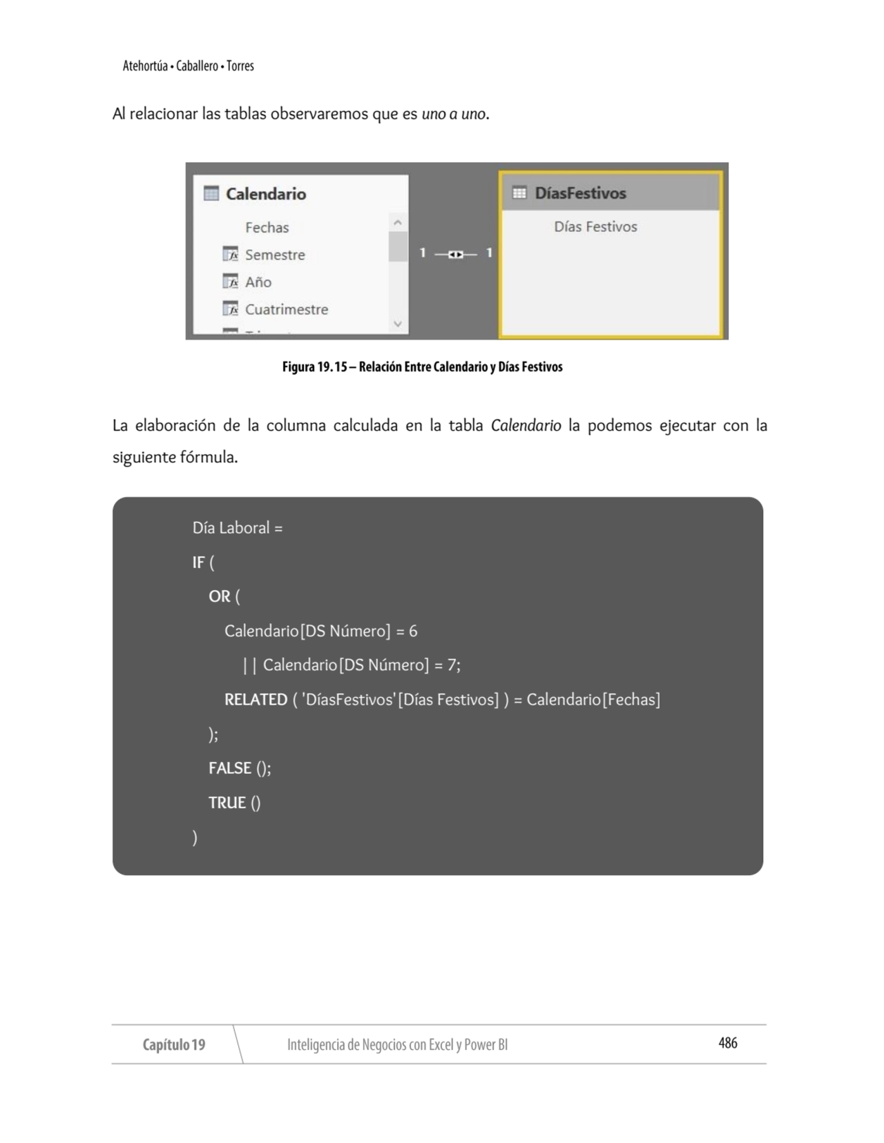 Al relacionar las tablas observaremos que es uno a uno.
La elaboración de la columna calculada en …