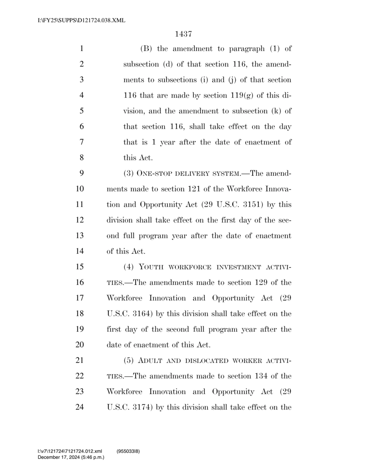 1437 
1 (B) the amendment to paragraph (1) of 
2 subsection (d) of that section 116, the amend3 …