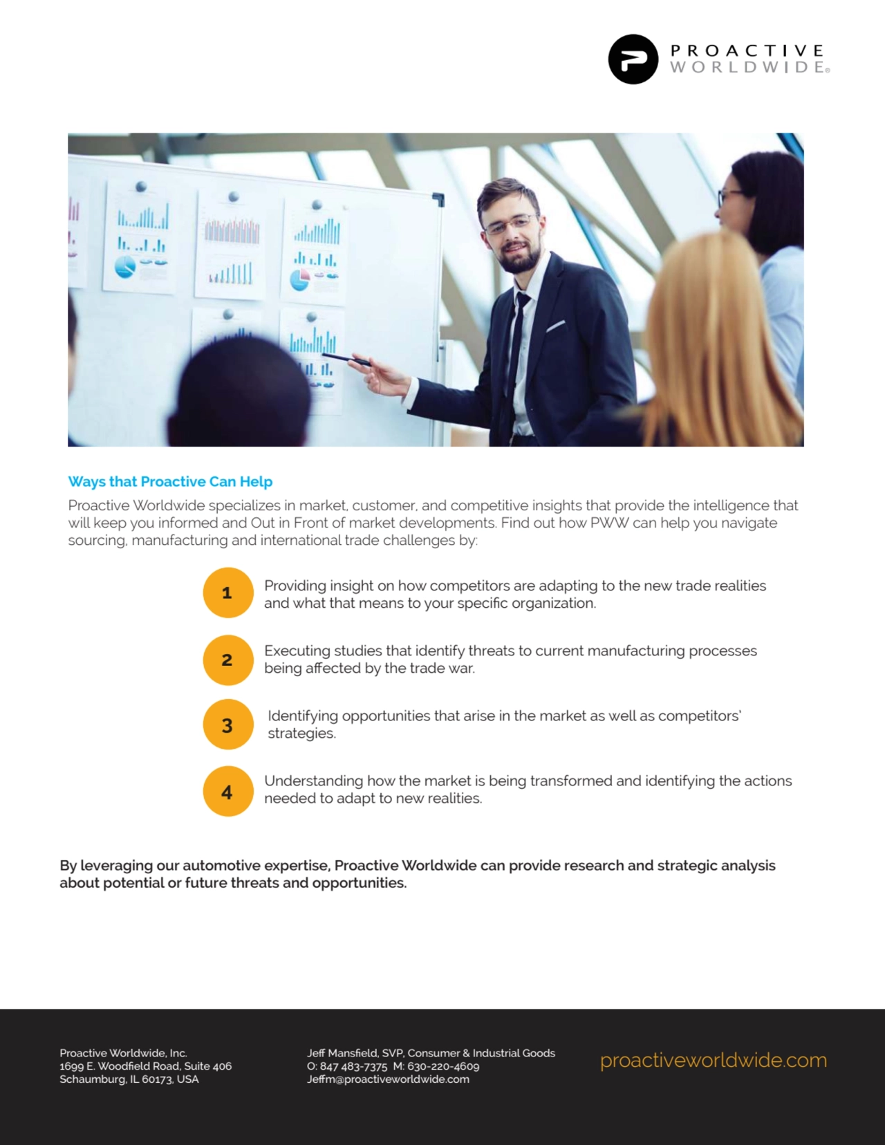 Ways that Proactive Can Help
Proactive Worldwide specializes in market, customer, and competitive …