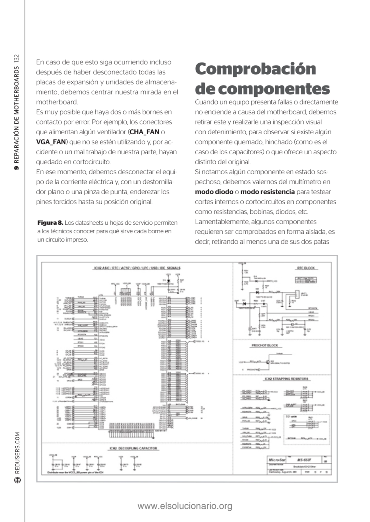 9 REPARACIÓN DE MOTHERBOARDS 132
Figura 8. Los datasheets u hojas de servicio permiten 
a los téc…