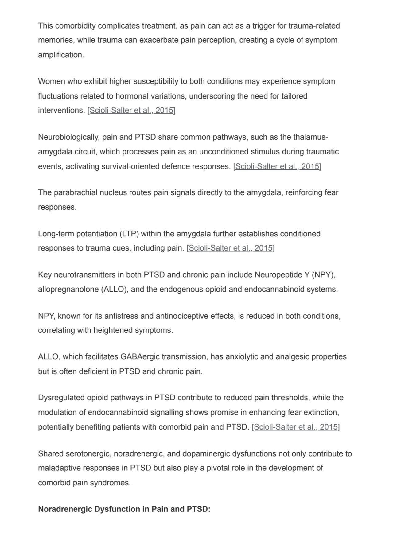 This comorbidity complicates treatment, as pain can act as a trigger for trauma-related
memories, …