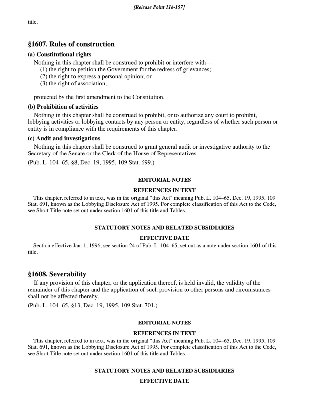 title.
§1607. Rules of construction
(a) Constitutional rights
Nothing in this chapter shall be c…