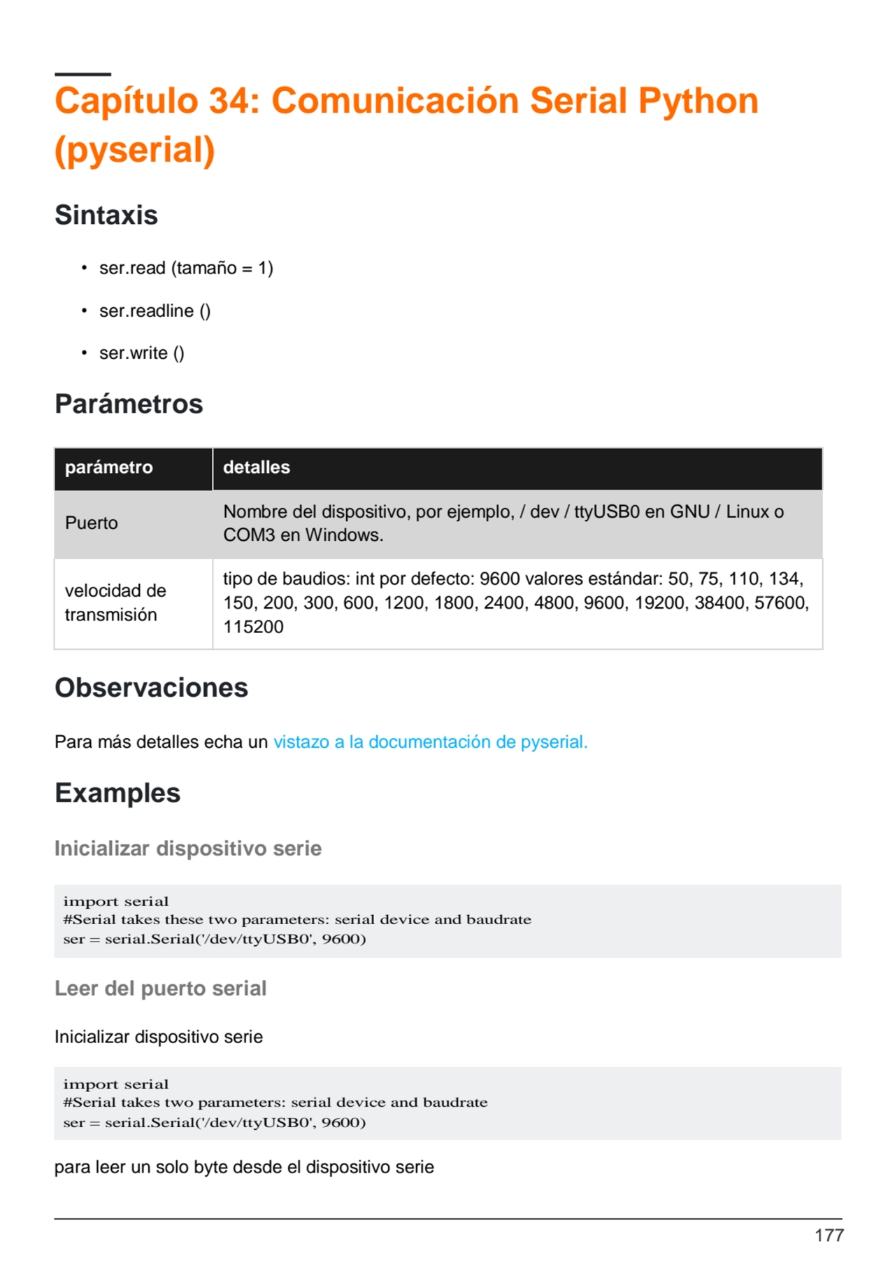 177
import serial
#Serial takes these two parameters: serial device and baudrate 
ser = serial.S…